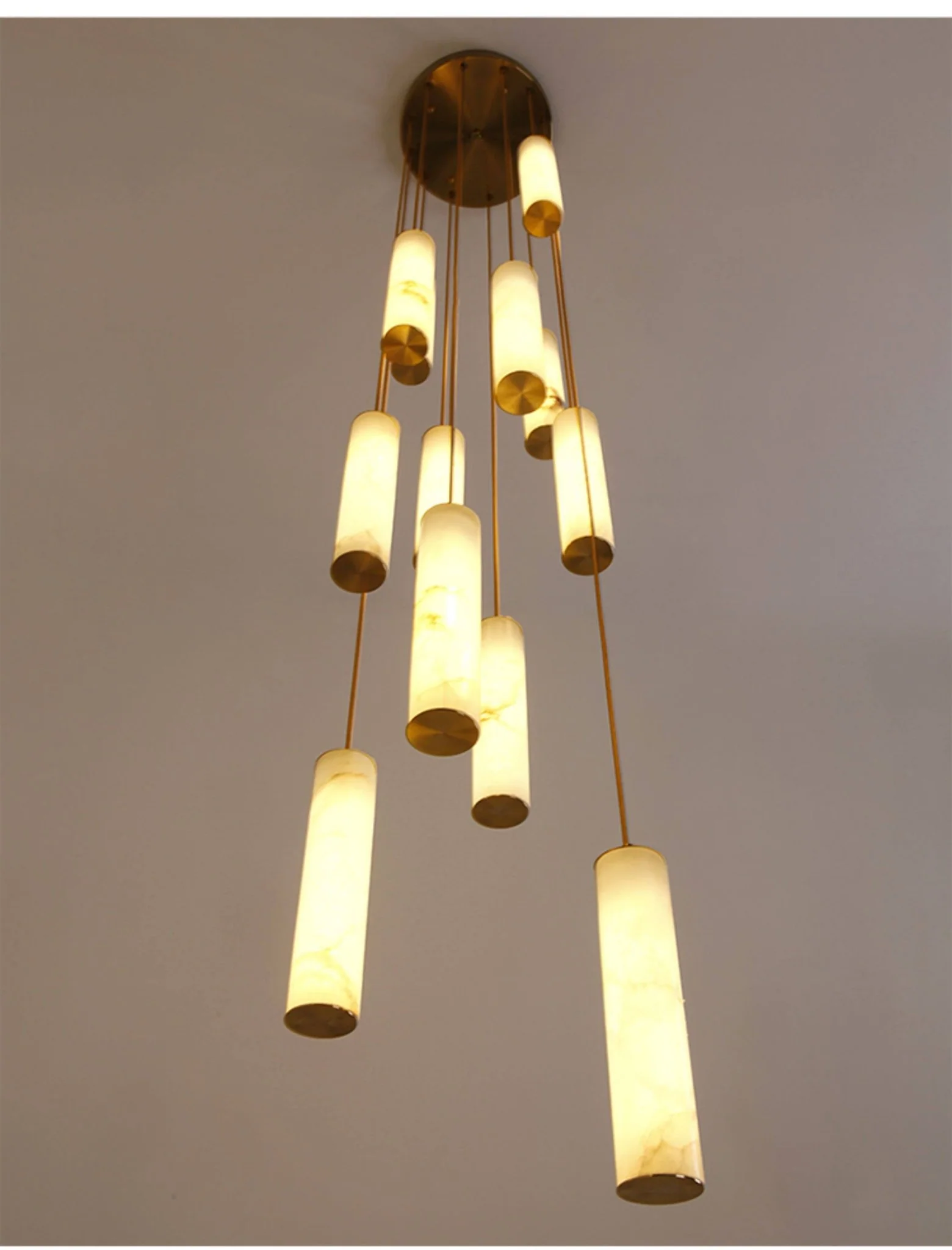 Column Alabaster Staircase Chandelier - Image 11