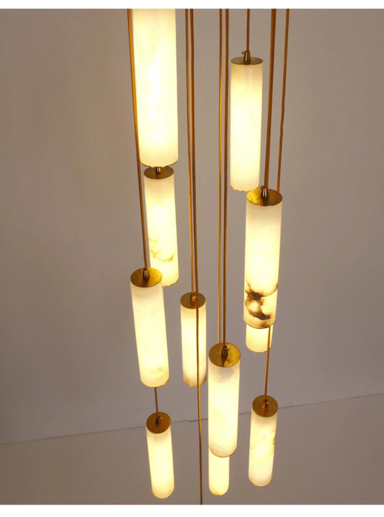 Column Alabaster Staircase Chandelier - Image 12
