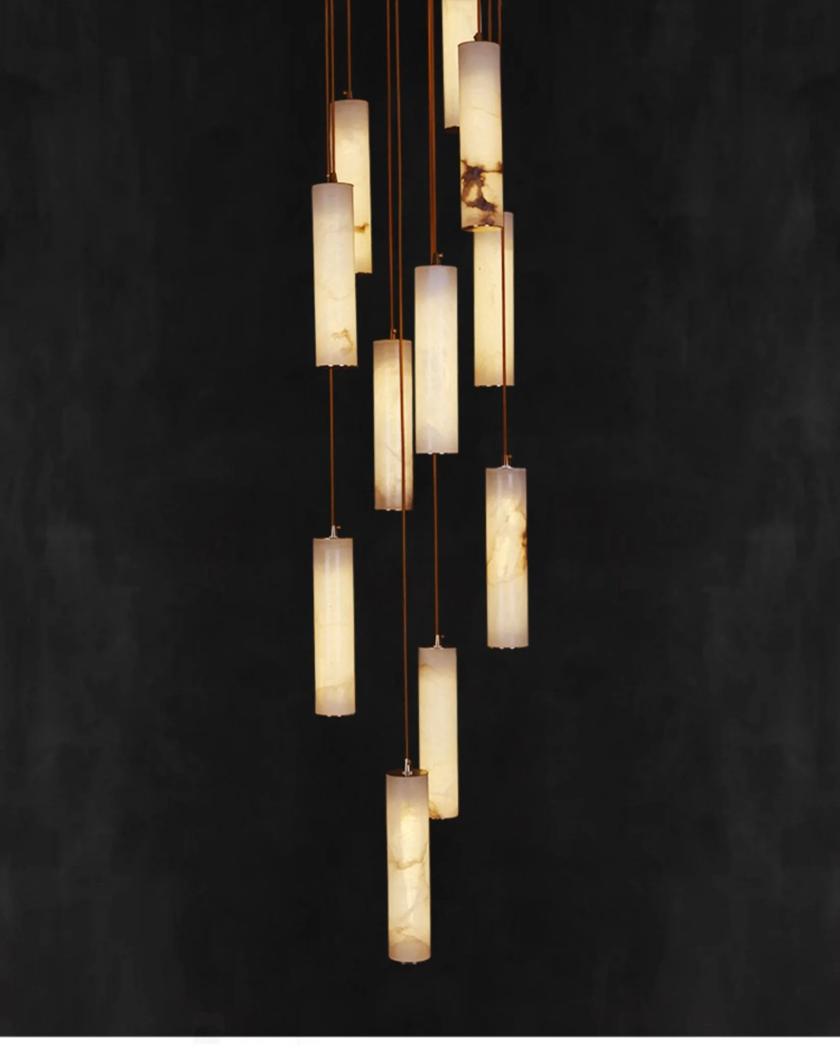 Column Alabaster Staircase Chandelier - Image 13