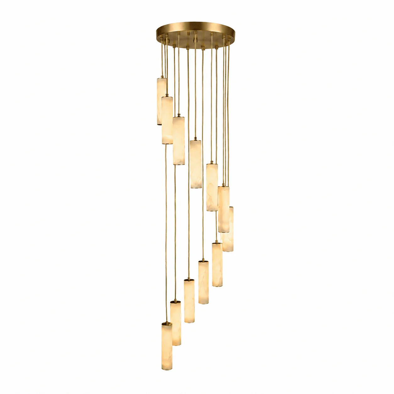 Column Alabaster Staircase Chandelier - Image 15