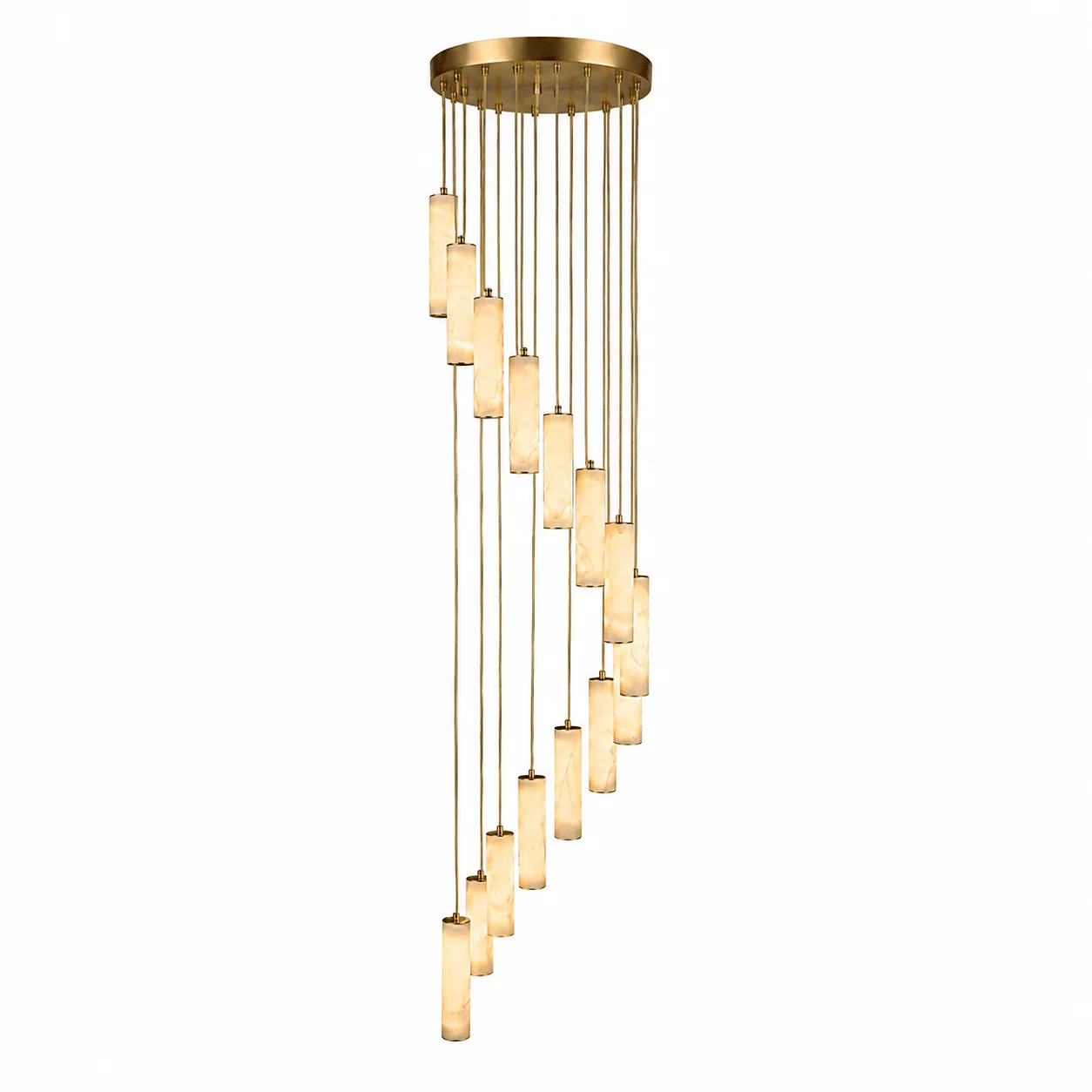 Column Alabaster Staircase Chandelier - Image 16