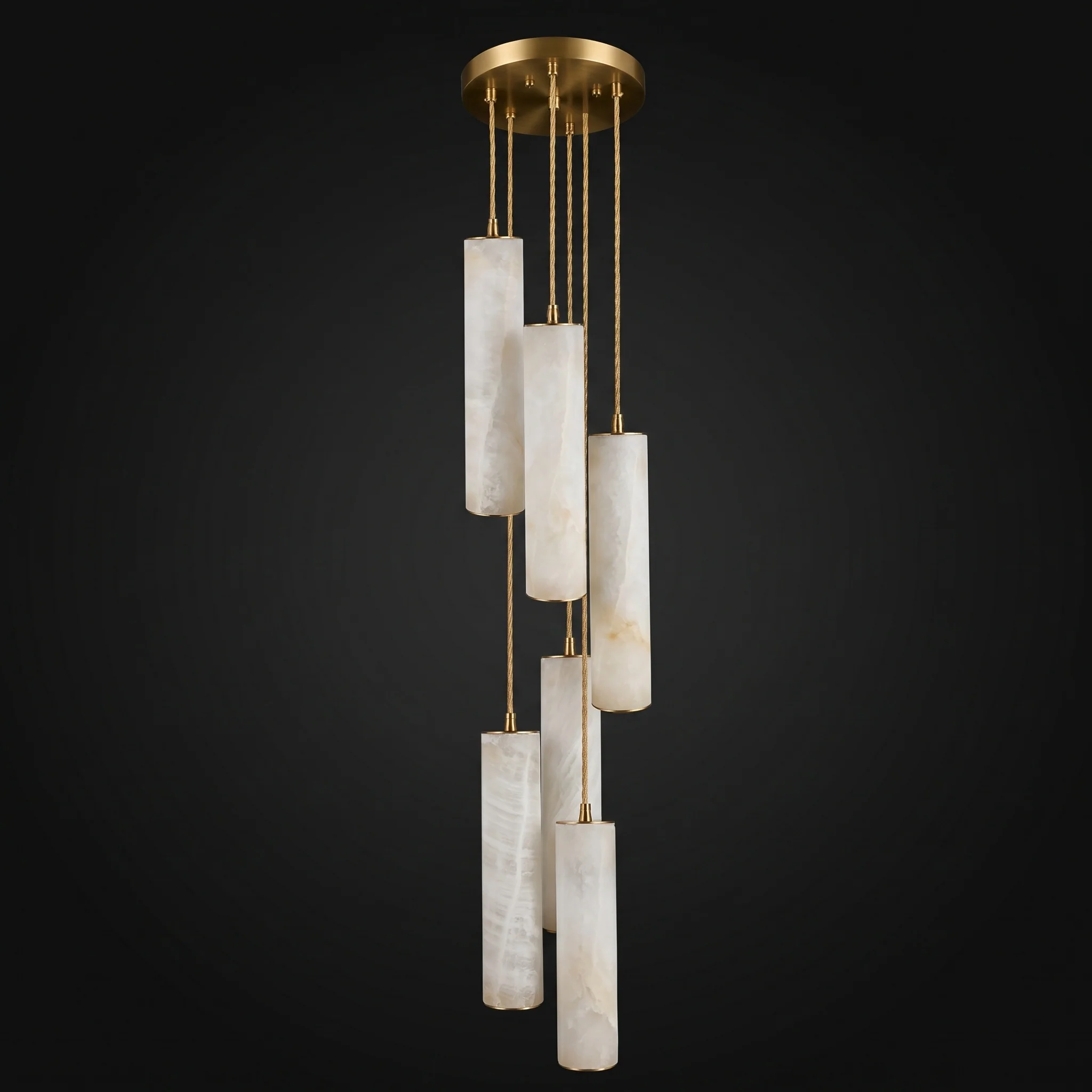 Column Alabaster Staircase Chandelier - Image 22