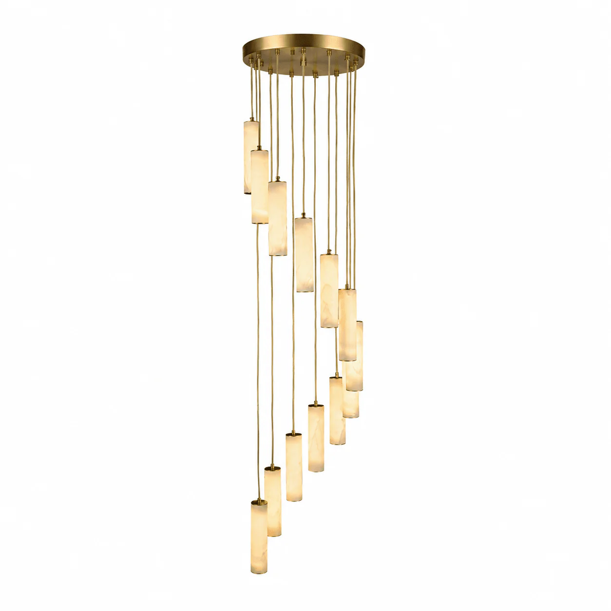 Column Alabaster Staircase Chandelier - Image 5