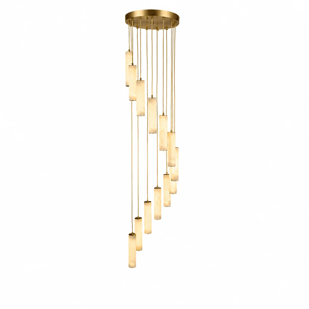 Column Alabaster Staircase Chandelier - Image 7