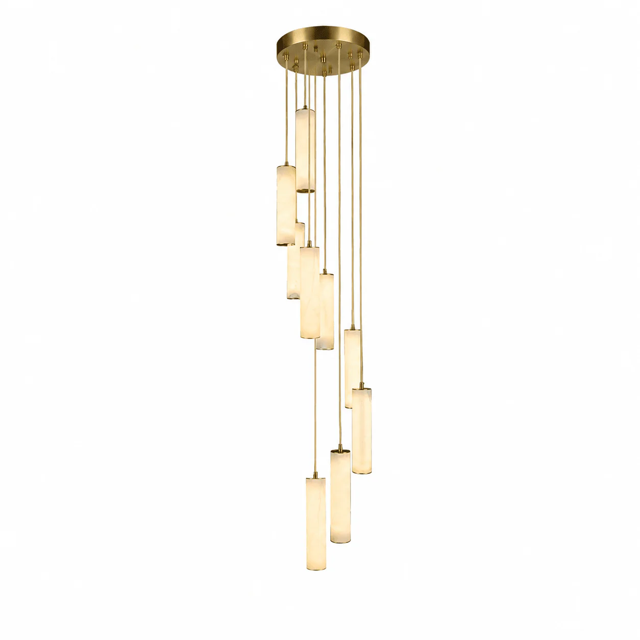 Column Alabaster Staircase Chandelier - Image 8
