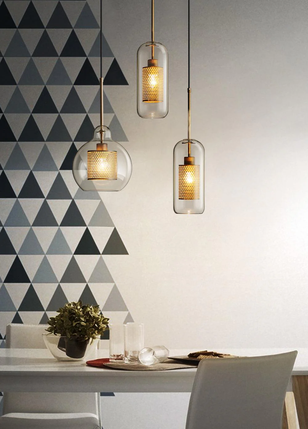 Combined Chiswick Glass Pendant Light - Image 3