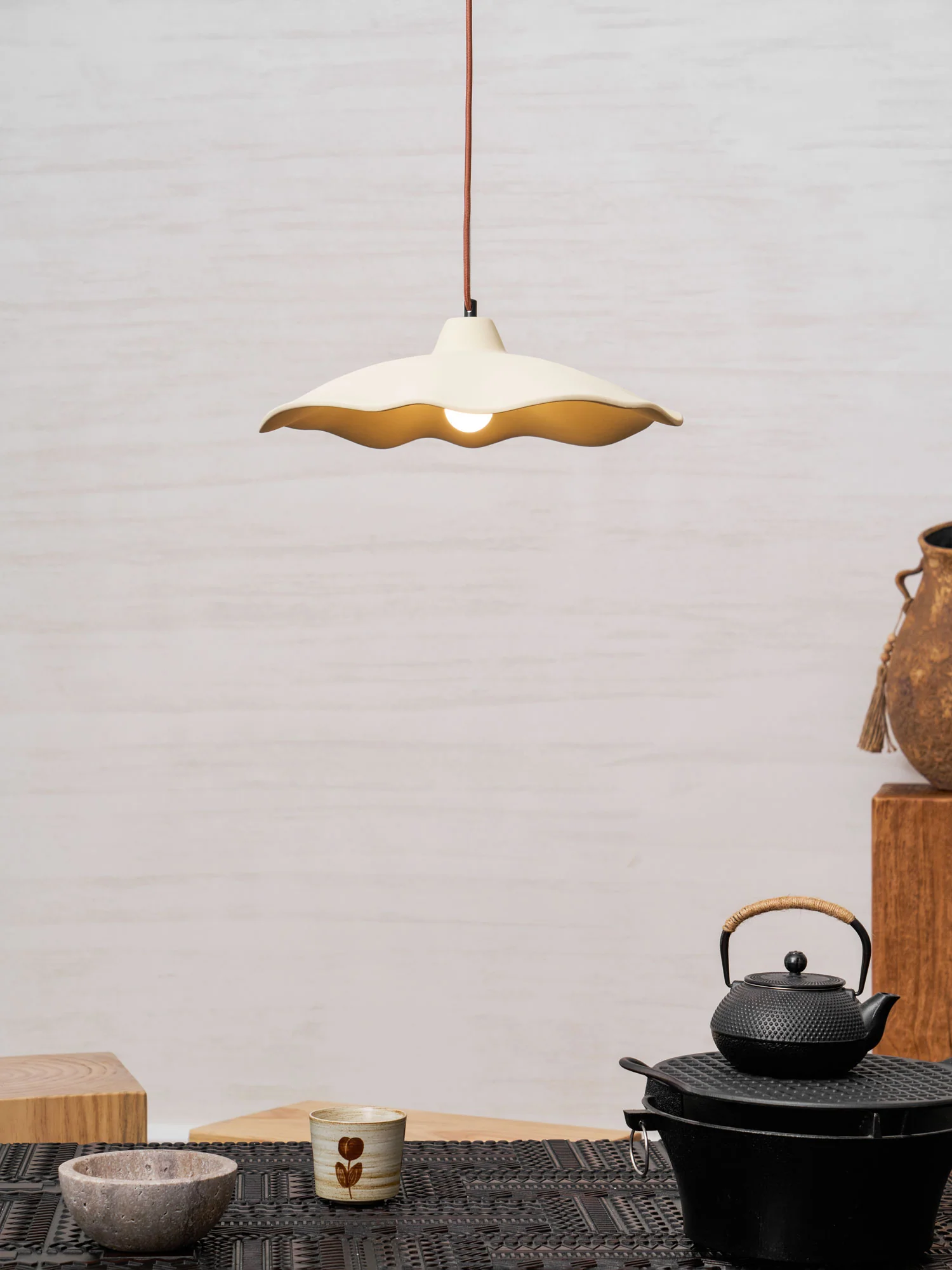 Concrete Petal Pendant Light - Image 3