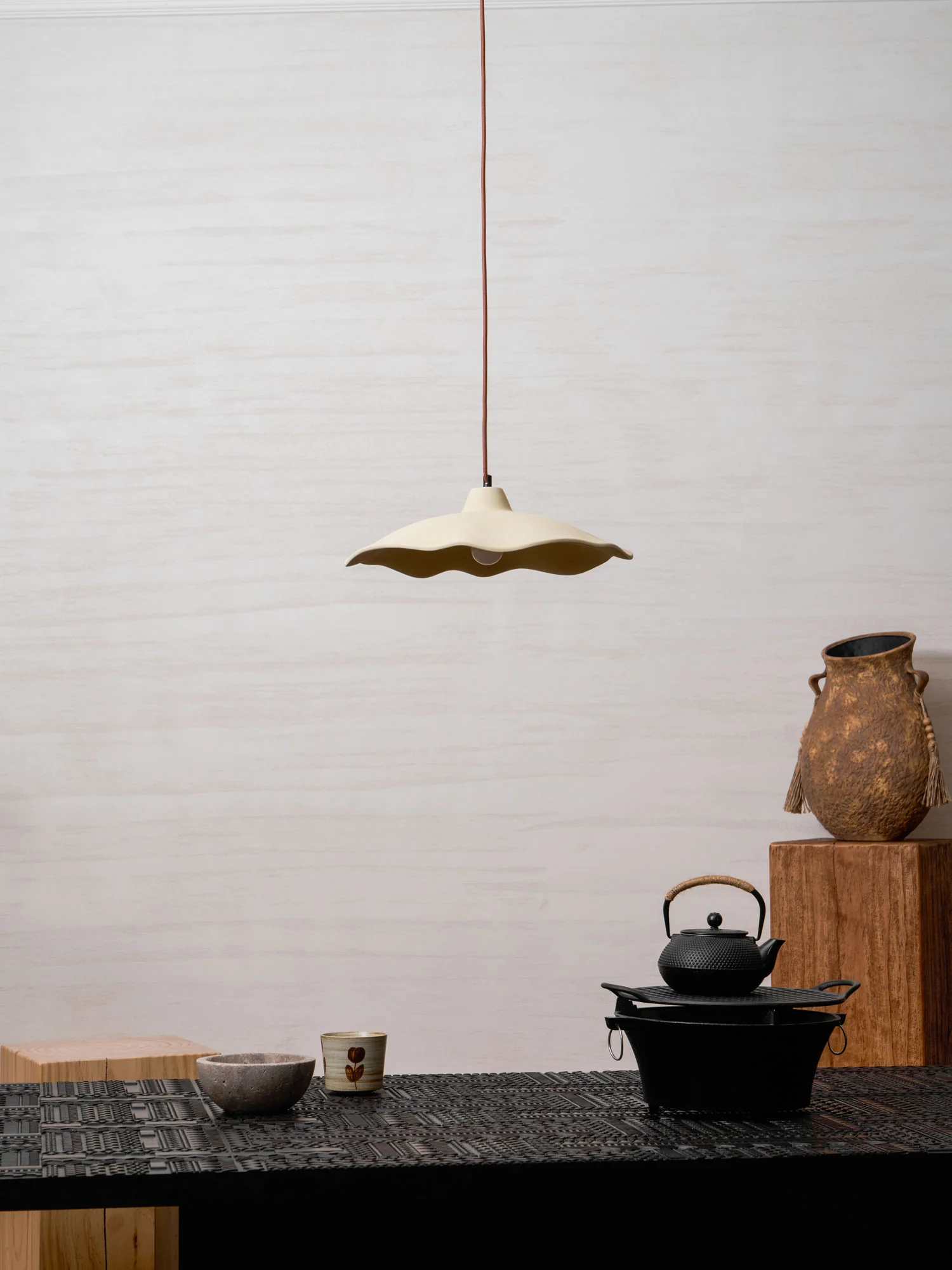 Concrete Petal Pendant Light - Image 4