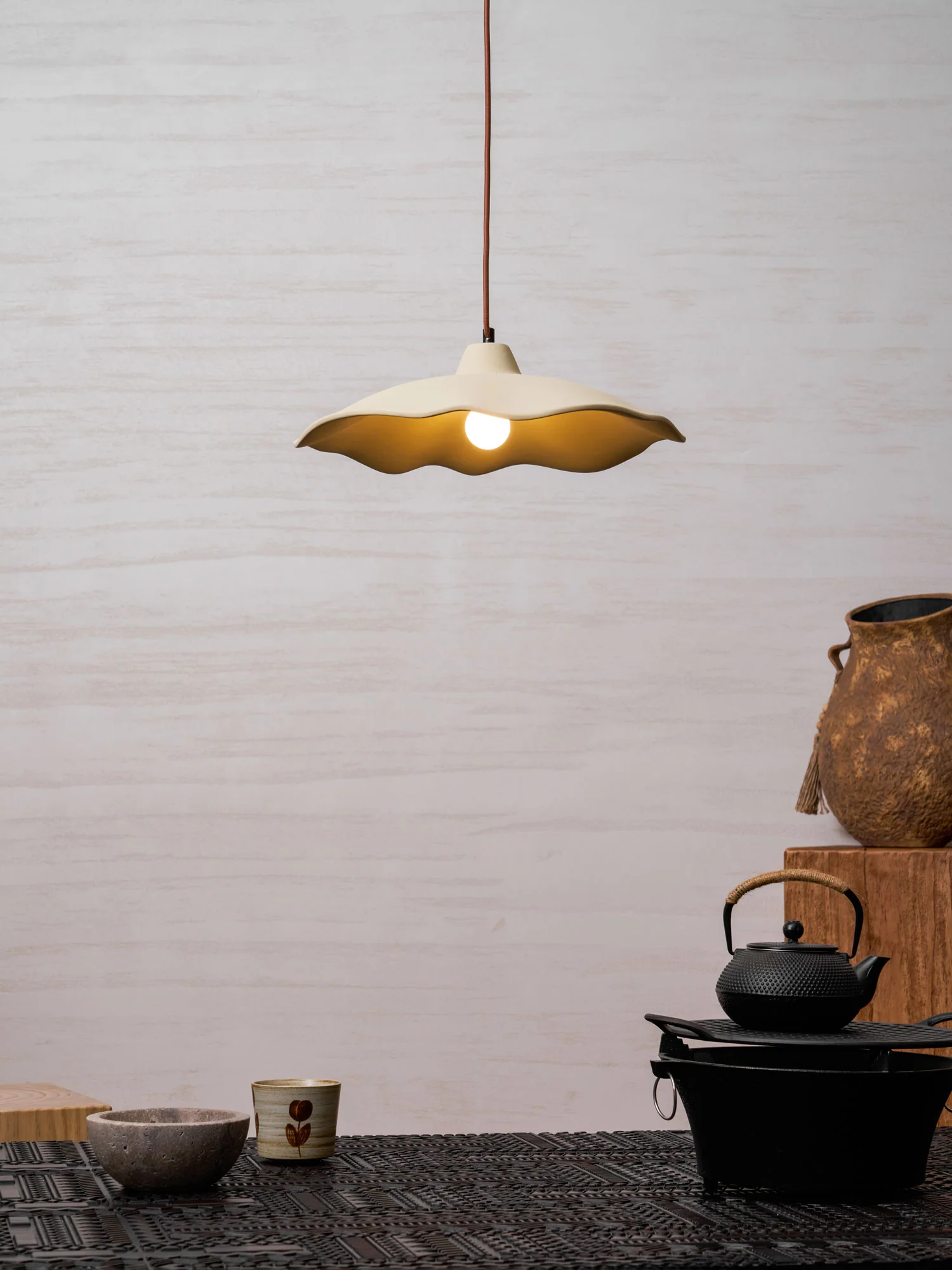 Concrete Petal Pendant Light - Image 5