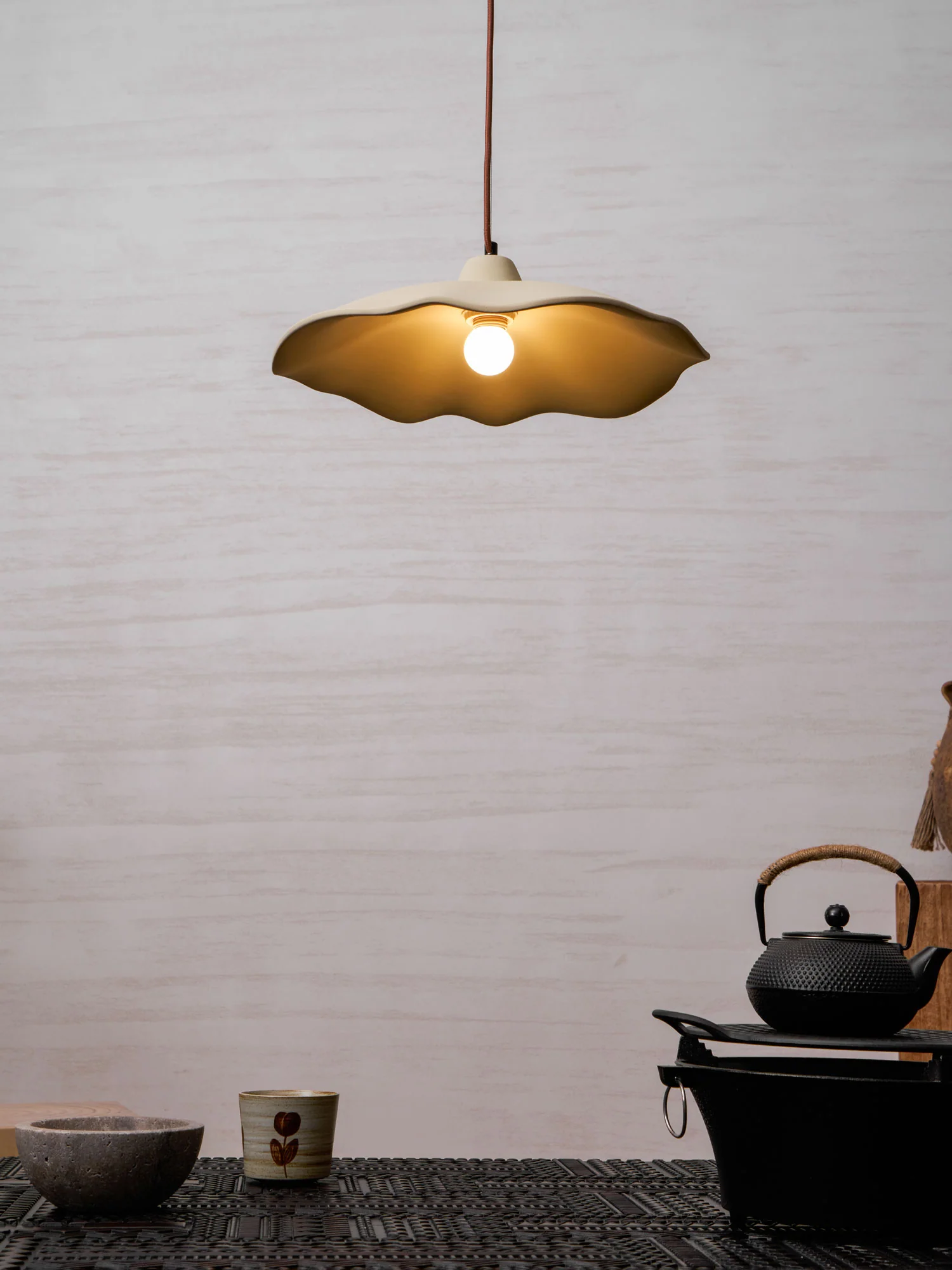 Concrete Petal Pendant Light - Image 7