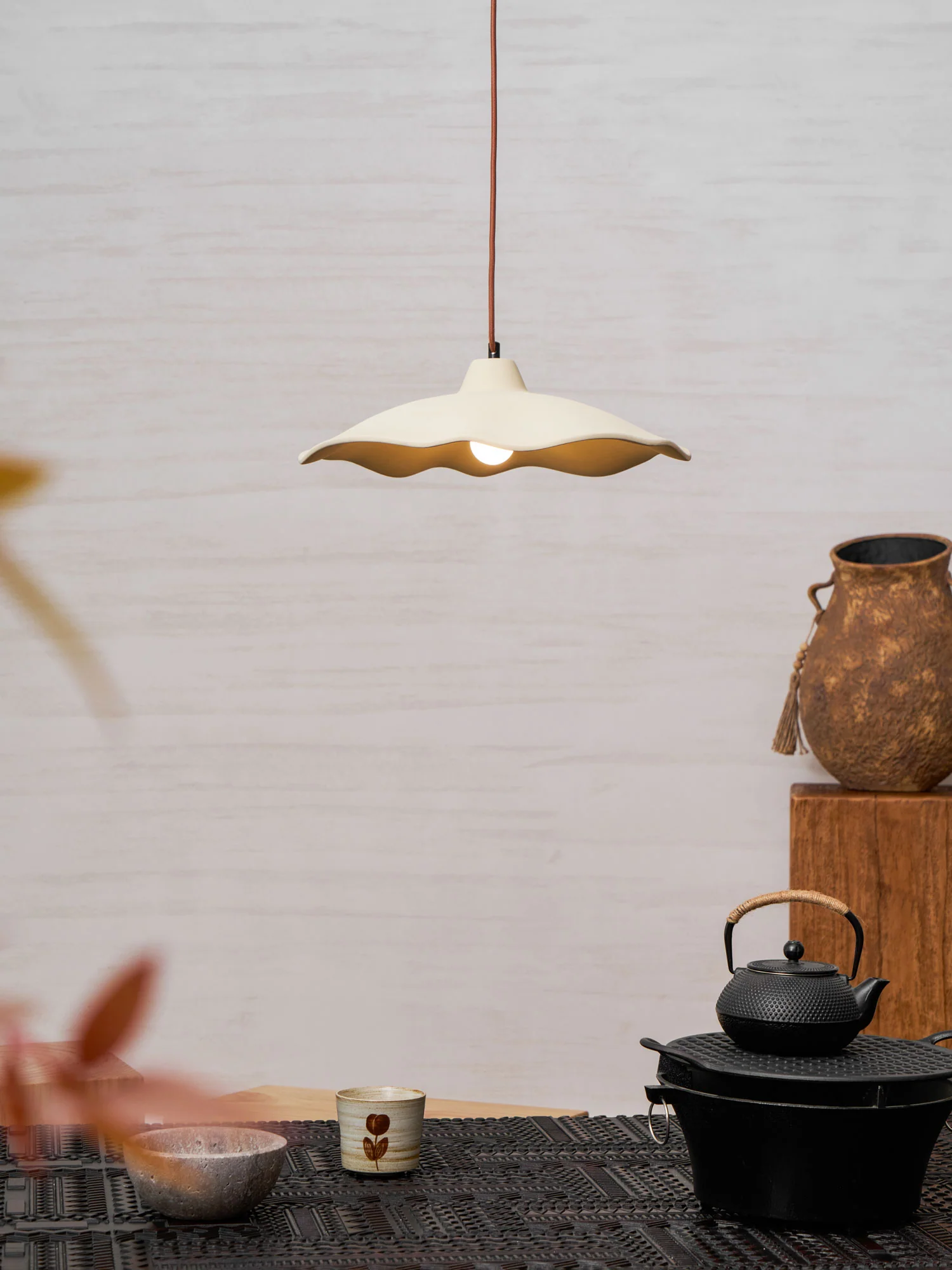 Concrete Petal Pendant Light - Image 8