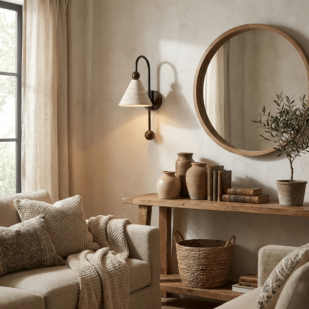 Cone Travertine Arc Sconce - Image 5