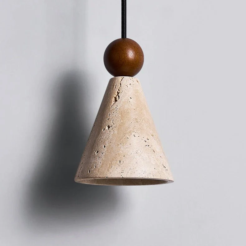 Cone Wood Bead Wall Sconce - Image 5