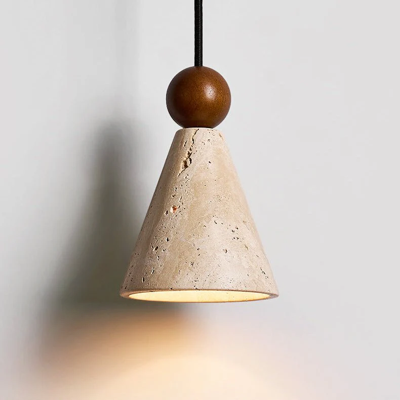 Cone Wood Bead Wall Sconce - Image 6