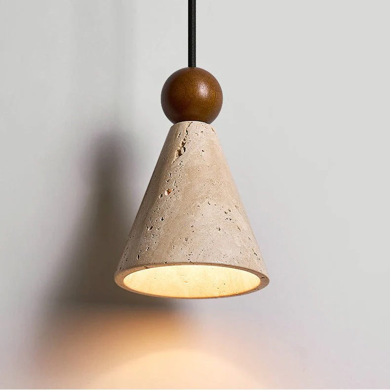 Cone Wood Bead Wall Sconce - Image 7