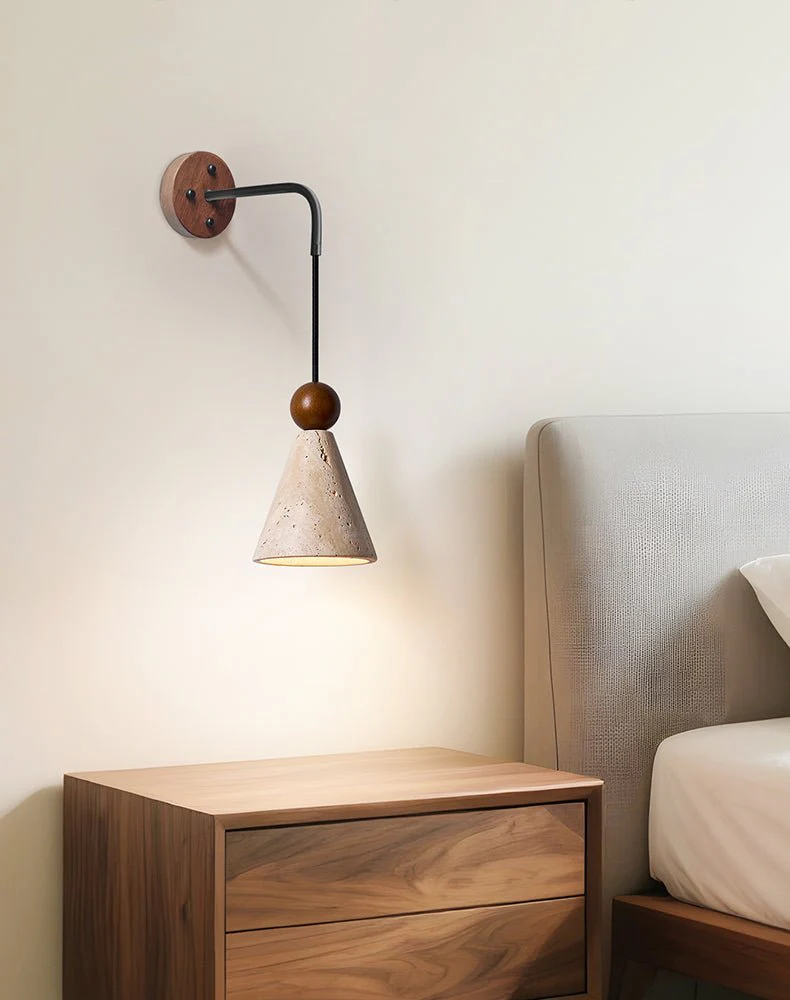 Cone Wood Bead Wall Sconce - Image 9