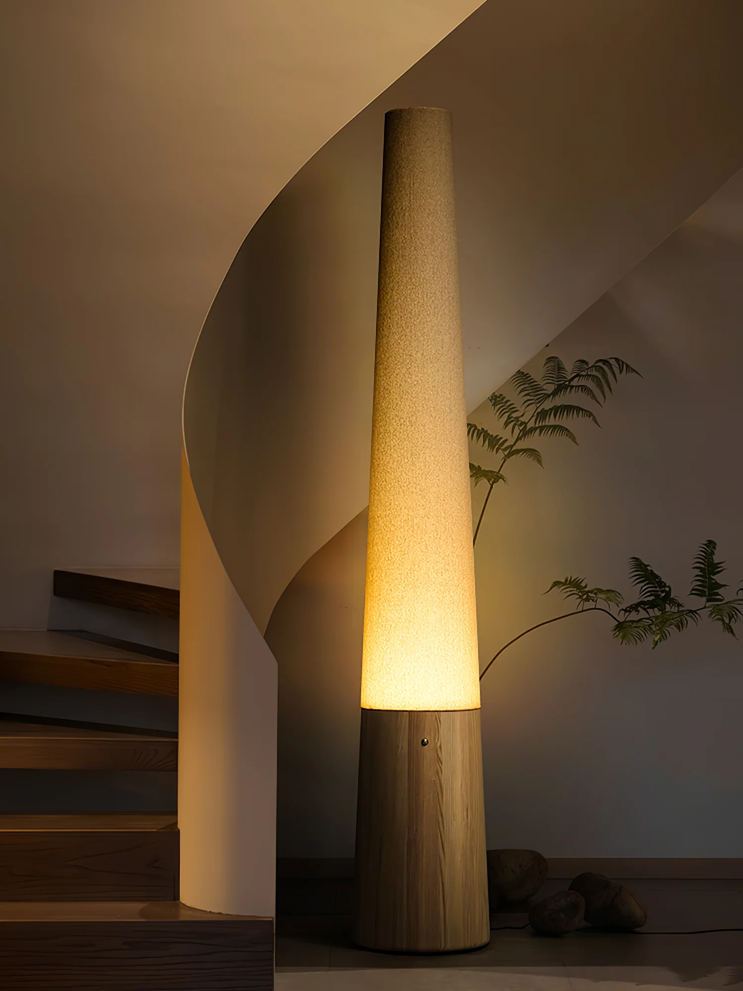 Cone Wooden Floor Lamp - Image 4