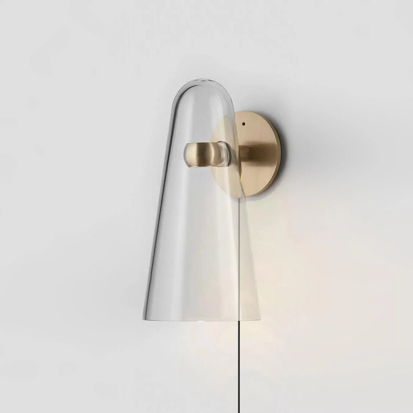 Conical Glass Plug-in Wall Lamp - Image 3