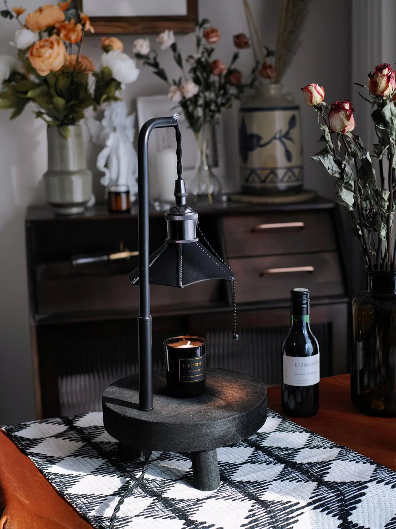 Cordero Wooden Stool Table Lamp - Image 12