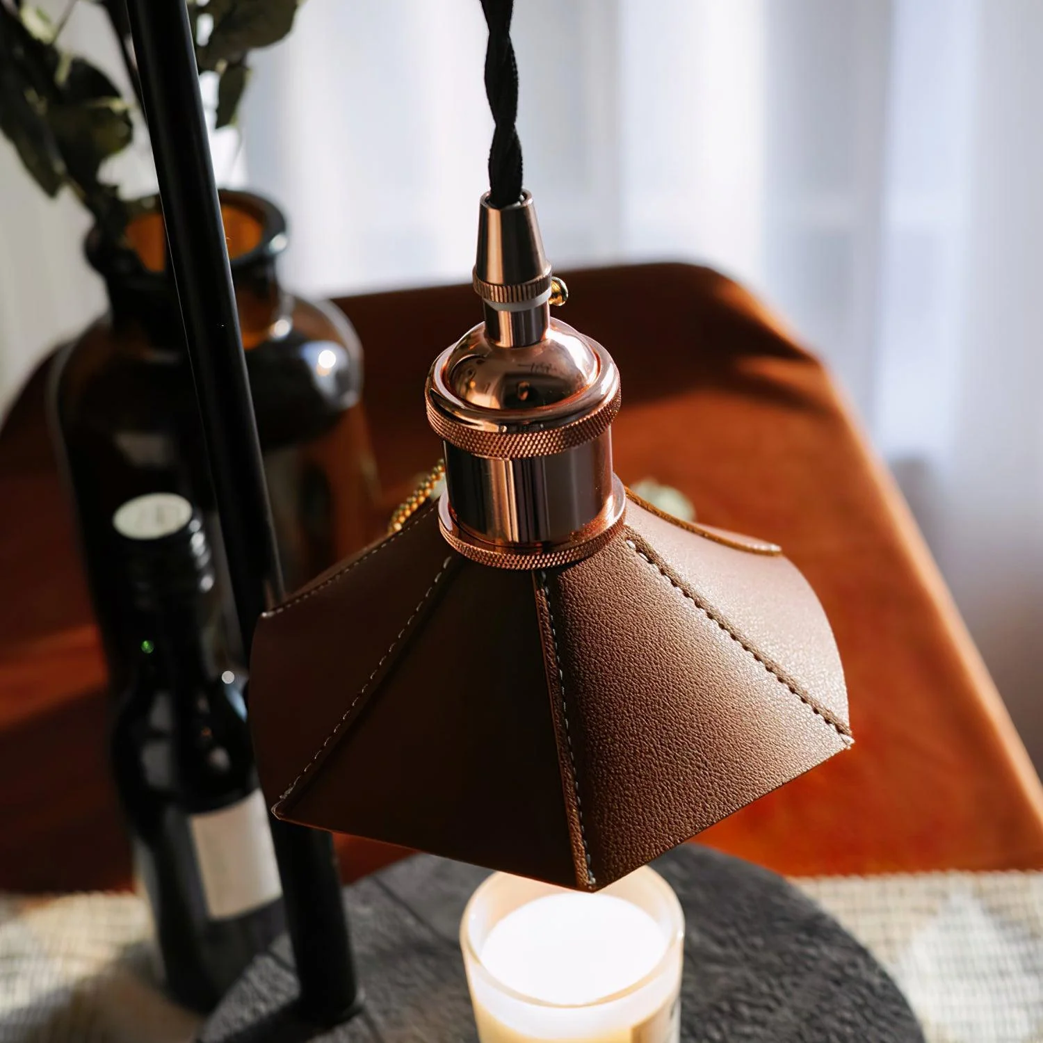 Cordero Wooden Stool Table Lamp - Image 23