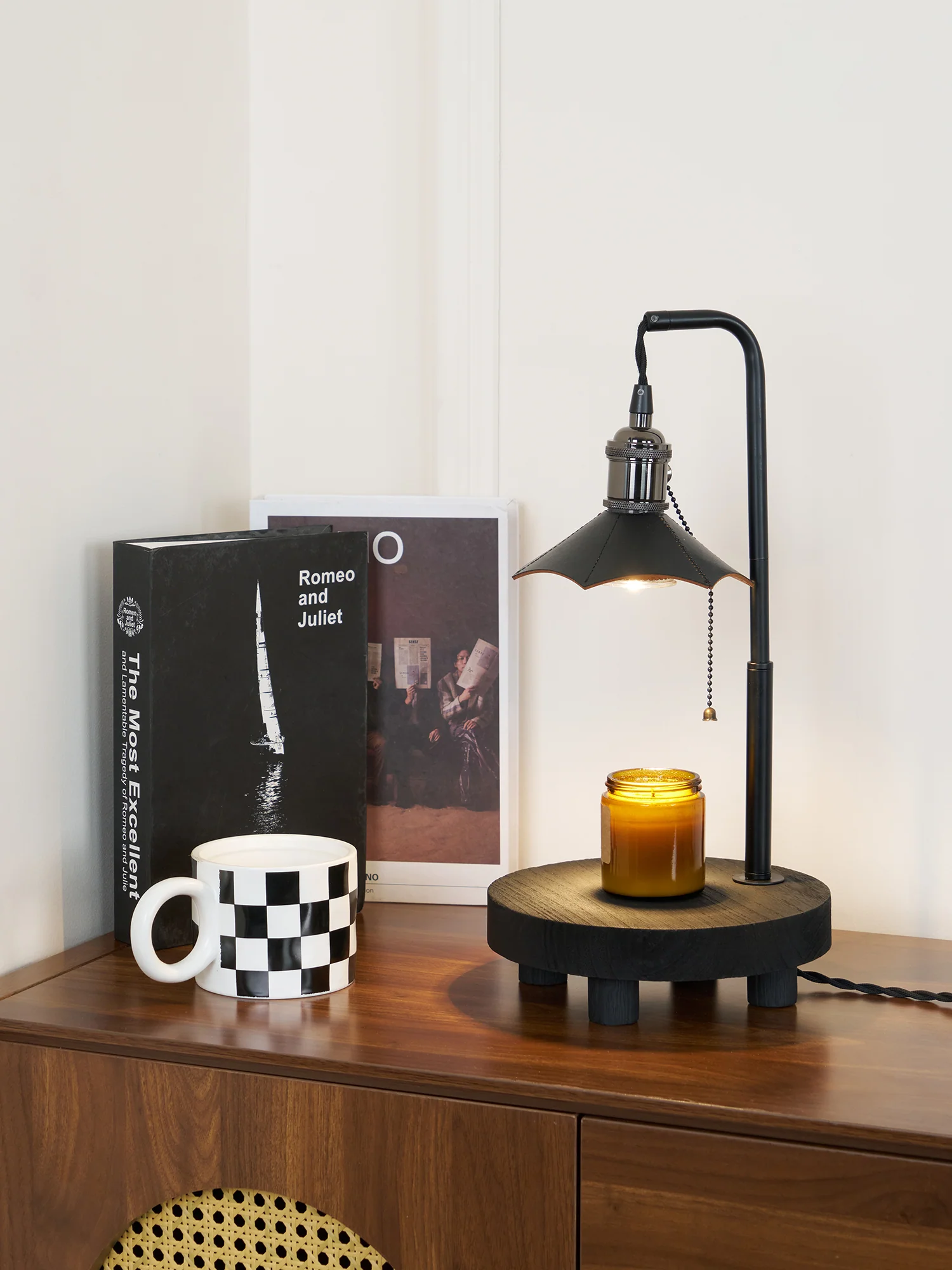 Cordero Wooden Stool Table Lamp - Image 28