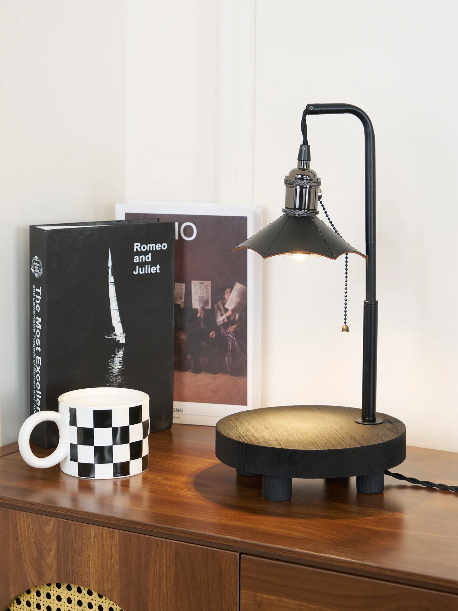 Cordero Wooden Stool Table Lamp - Image 30