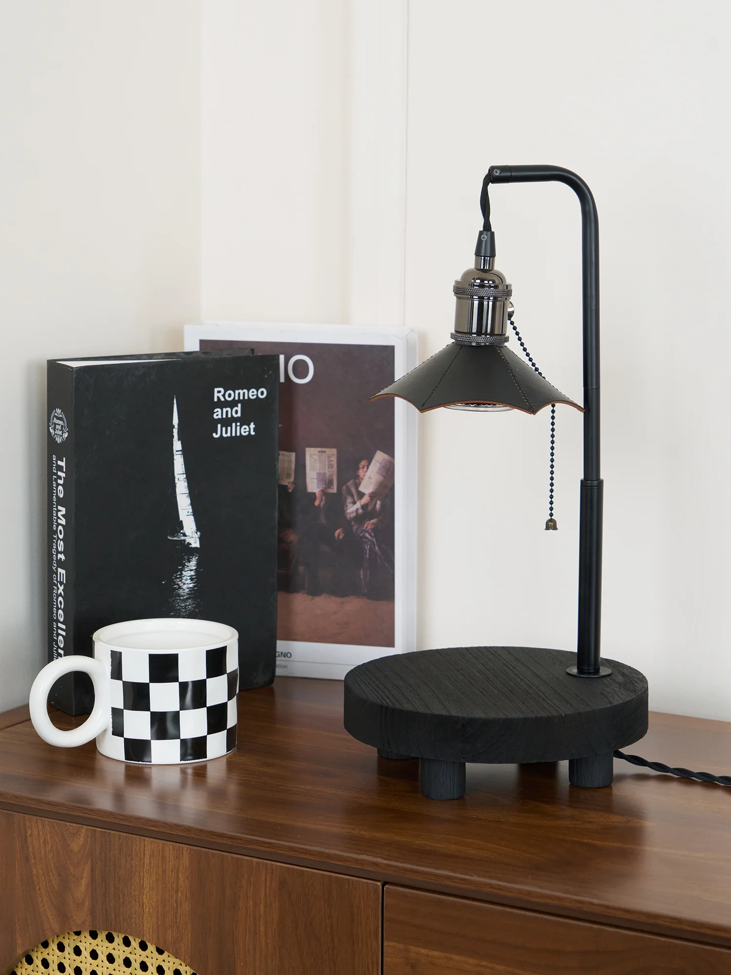 Cordero Wooden Stool Table Lamp - Image 32