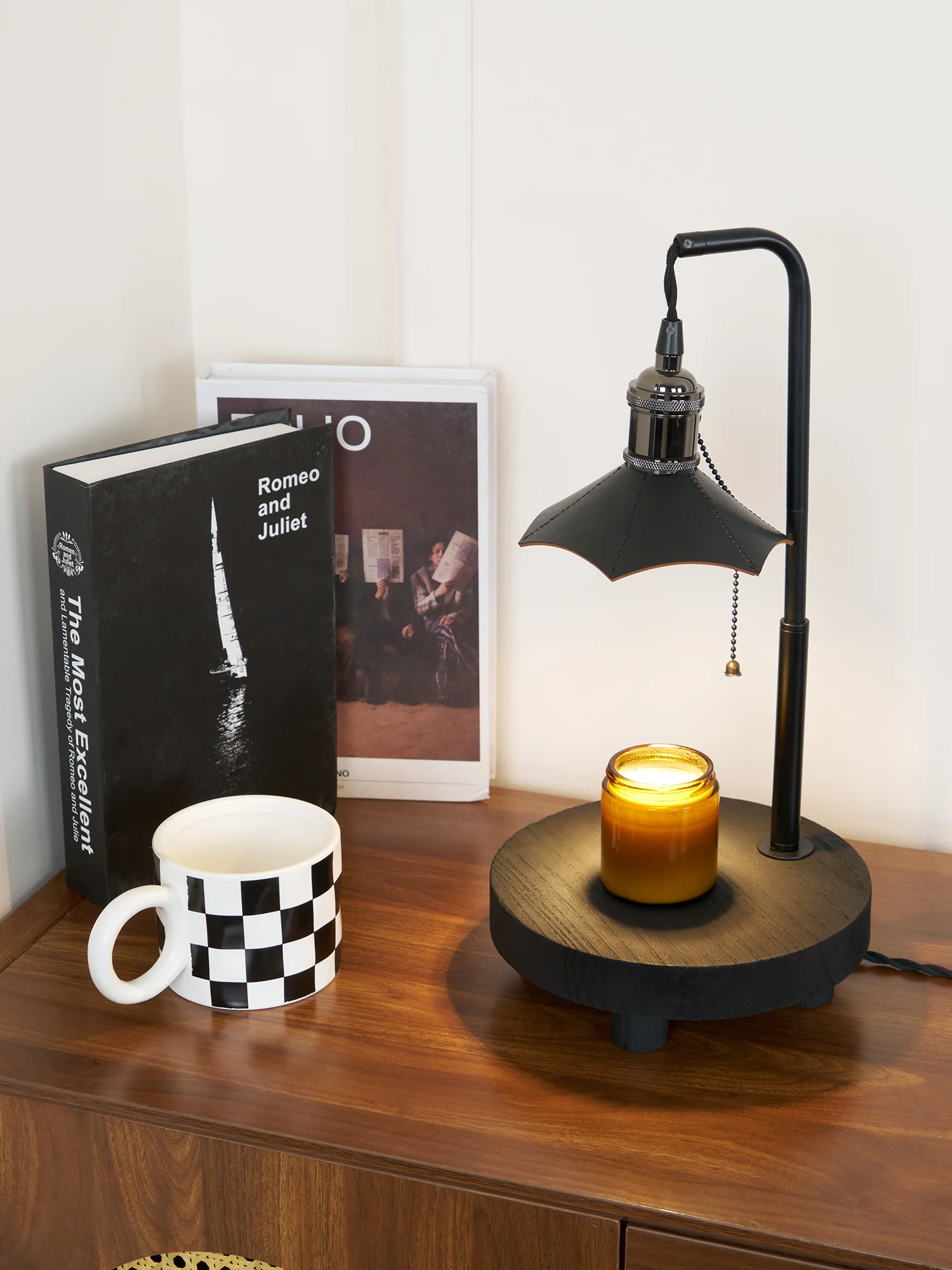 Cordero Wooden Stool Table Lamp - Image 4