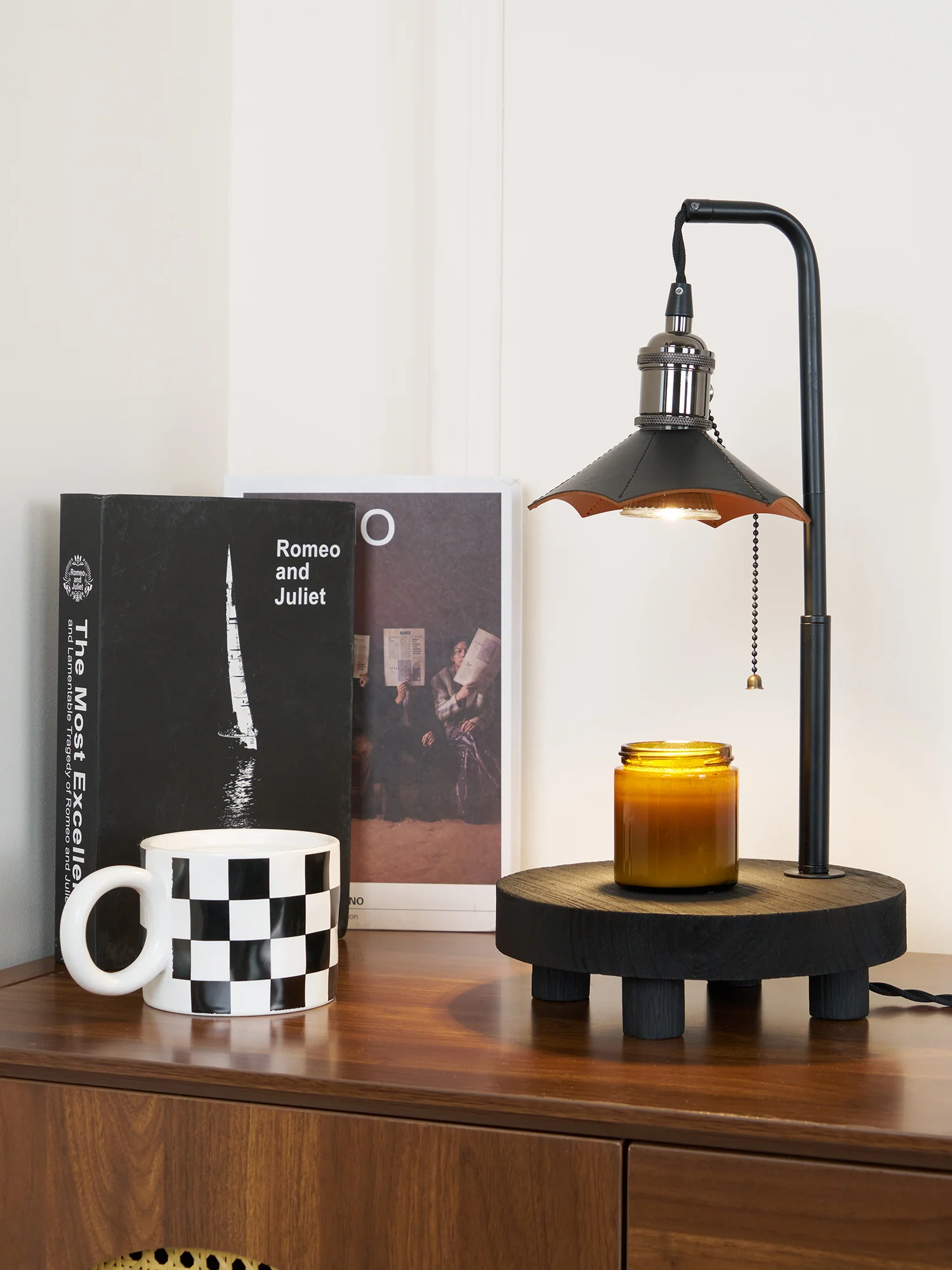 Cordero Wooden Stool Table Lamp - Image 5
