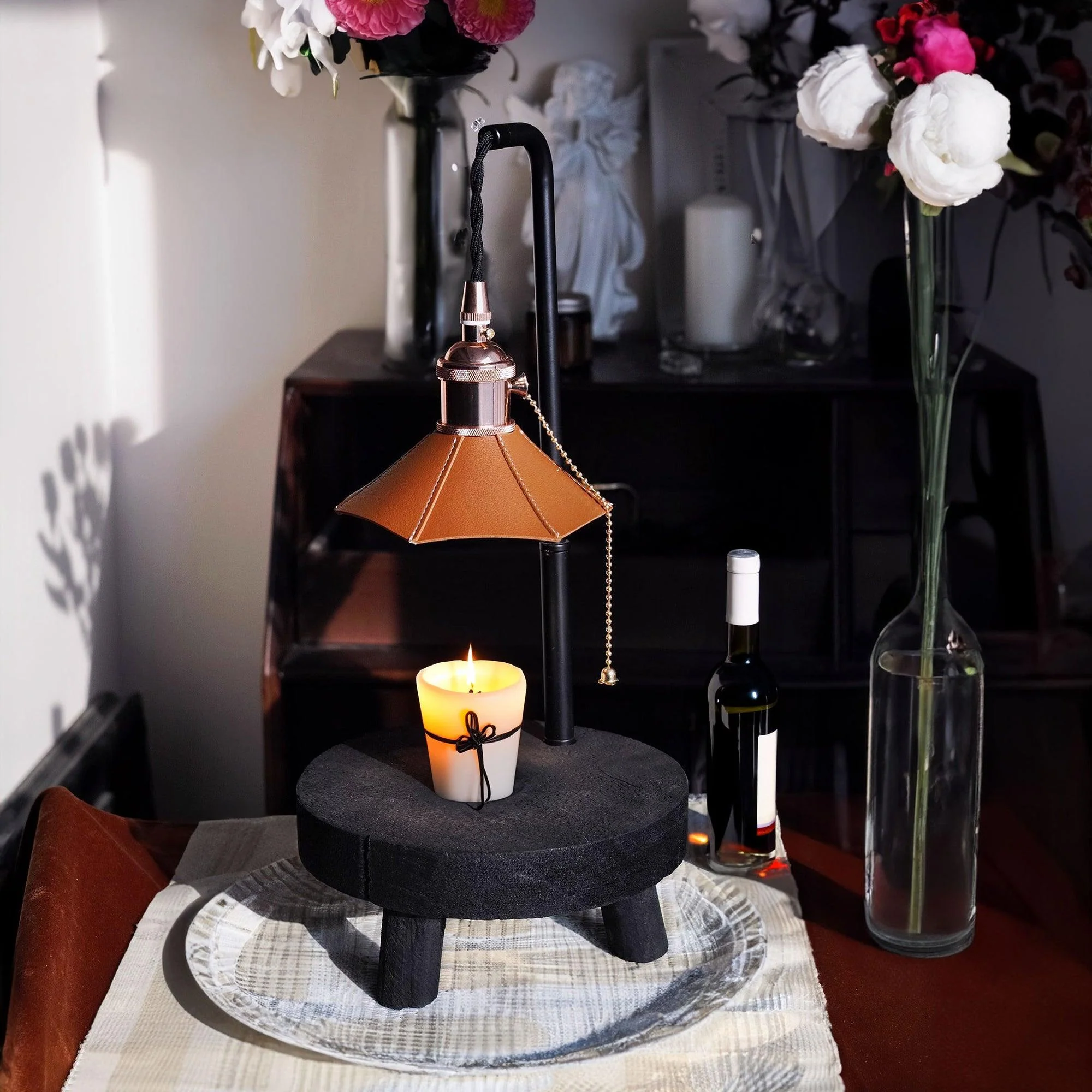 Cordero Wooden Stool Table Lamp - Image 6