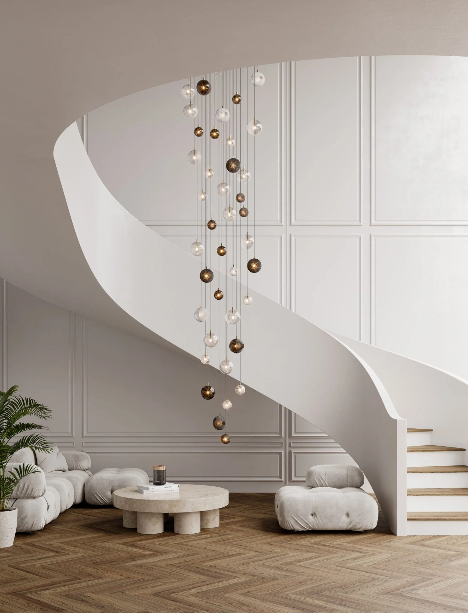 Cosmic Sphere Cascade Chandelier - Image 29