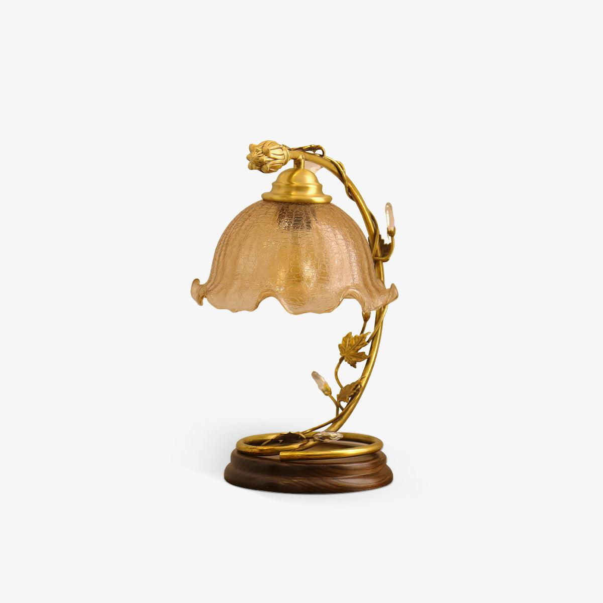 Cracked Glass Brass Table Lamp - Image 29