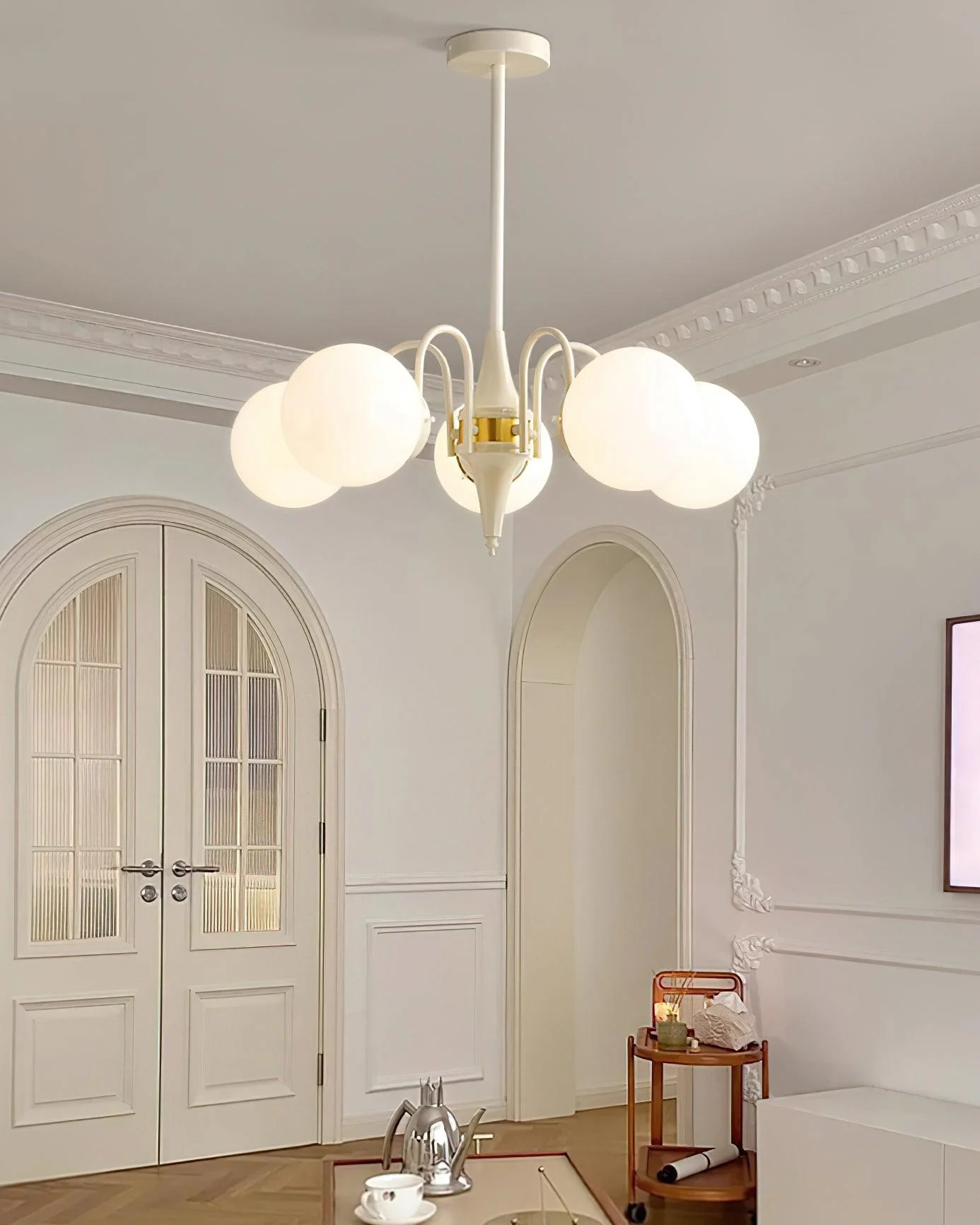 Cream Ball Chandelier - Image 6