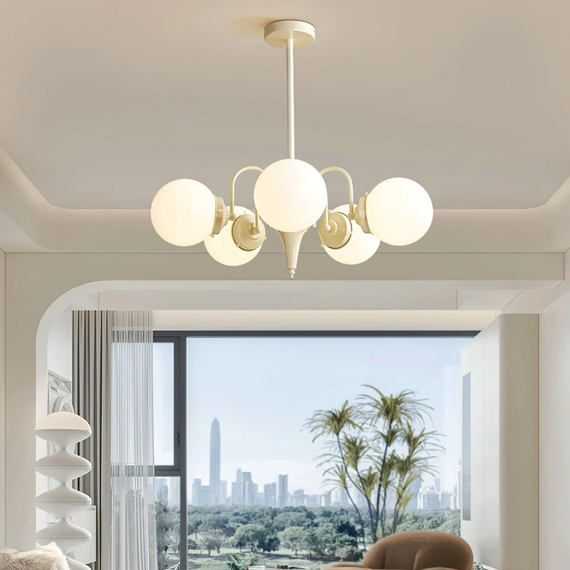 Cream Ball Chandelier - Image 8