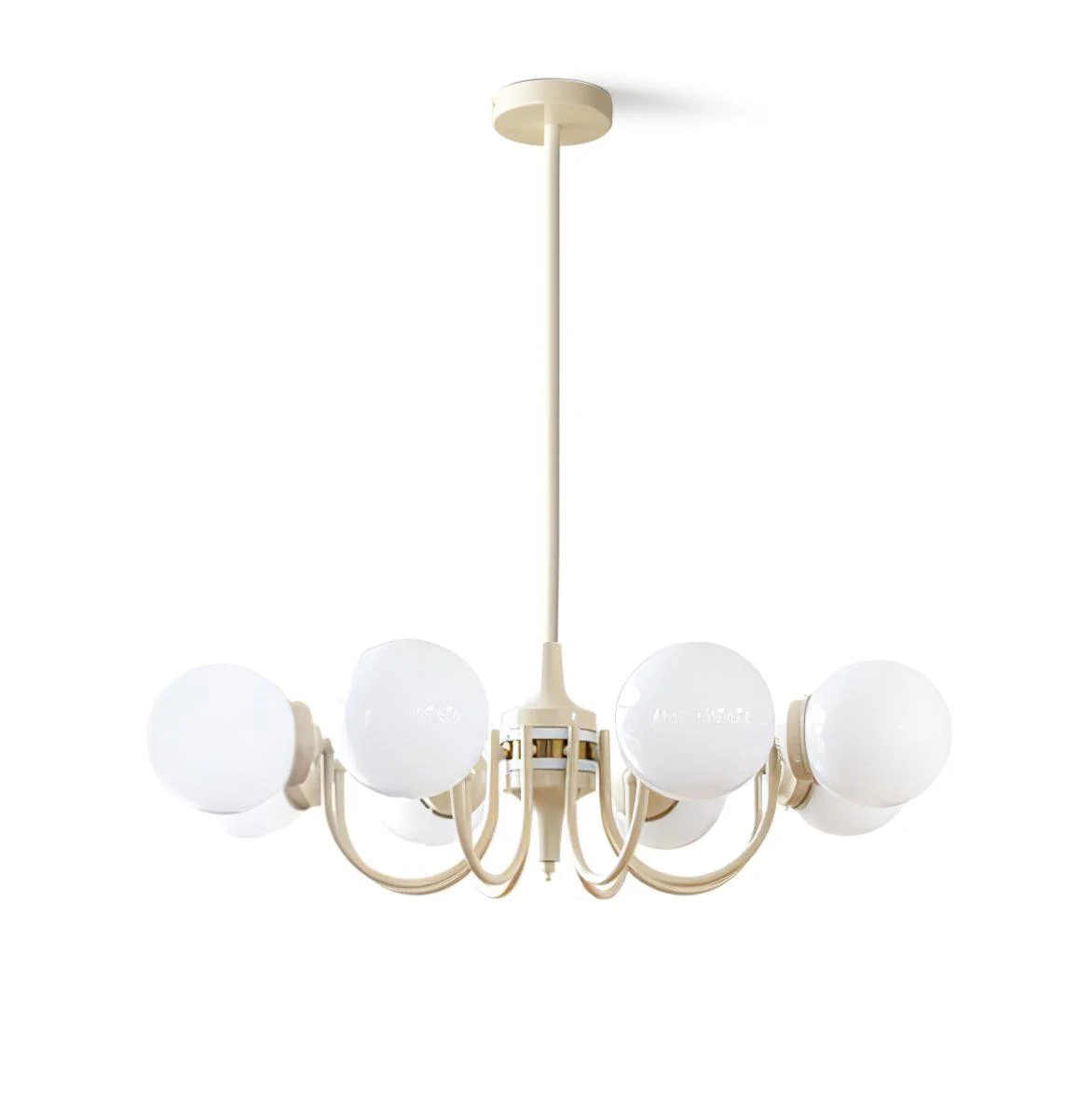 Cream Glass Ball Chandelier - Image 26