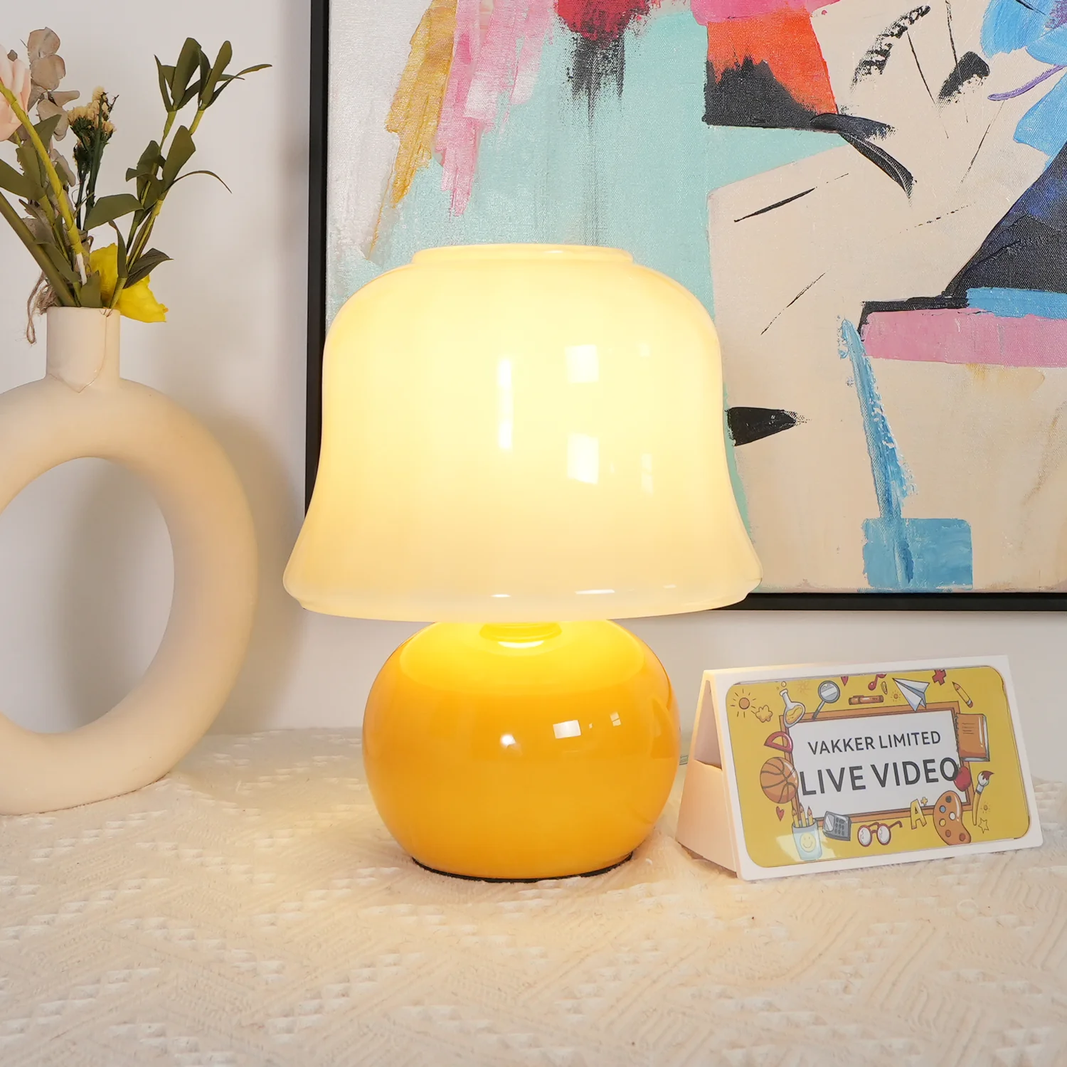 Creamy Mushroom Table Lamp - Image 4