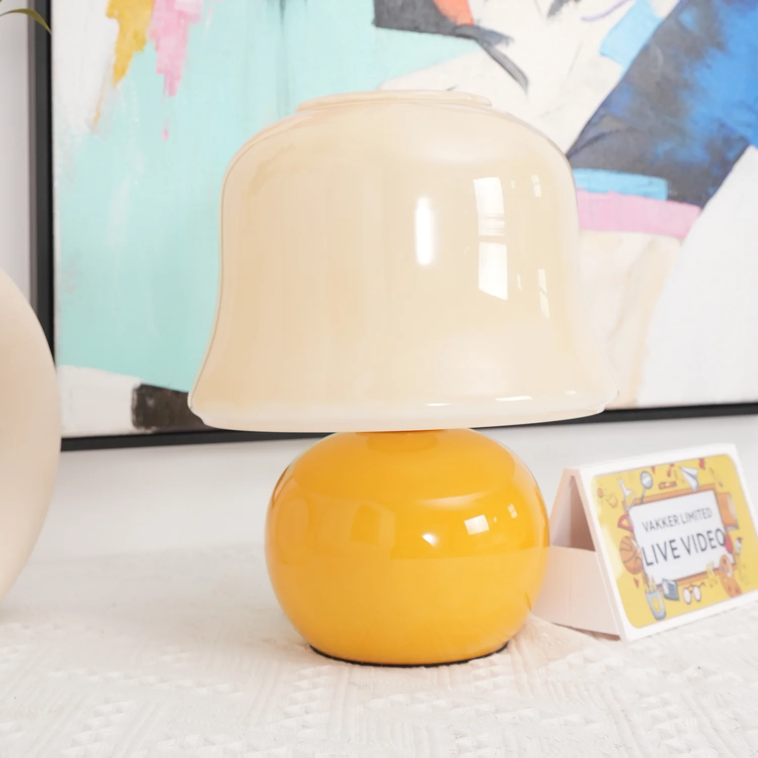 Creamy Mushroom Table Lamp - Image 65