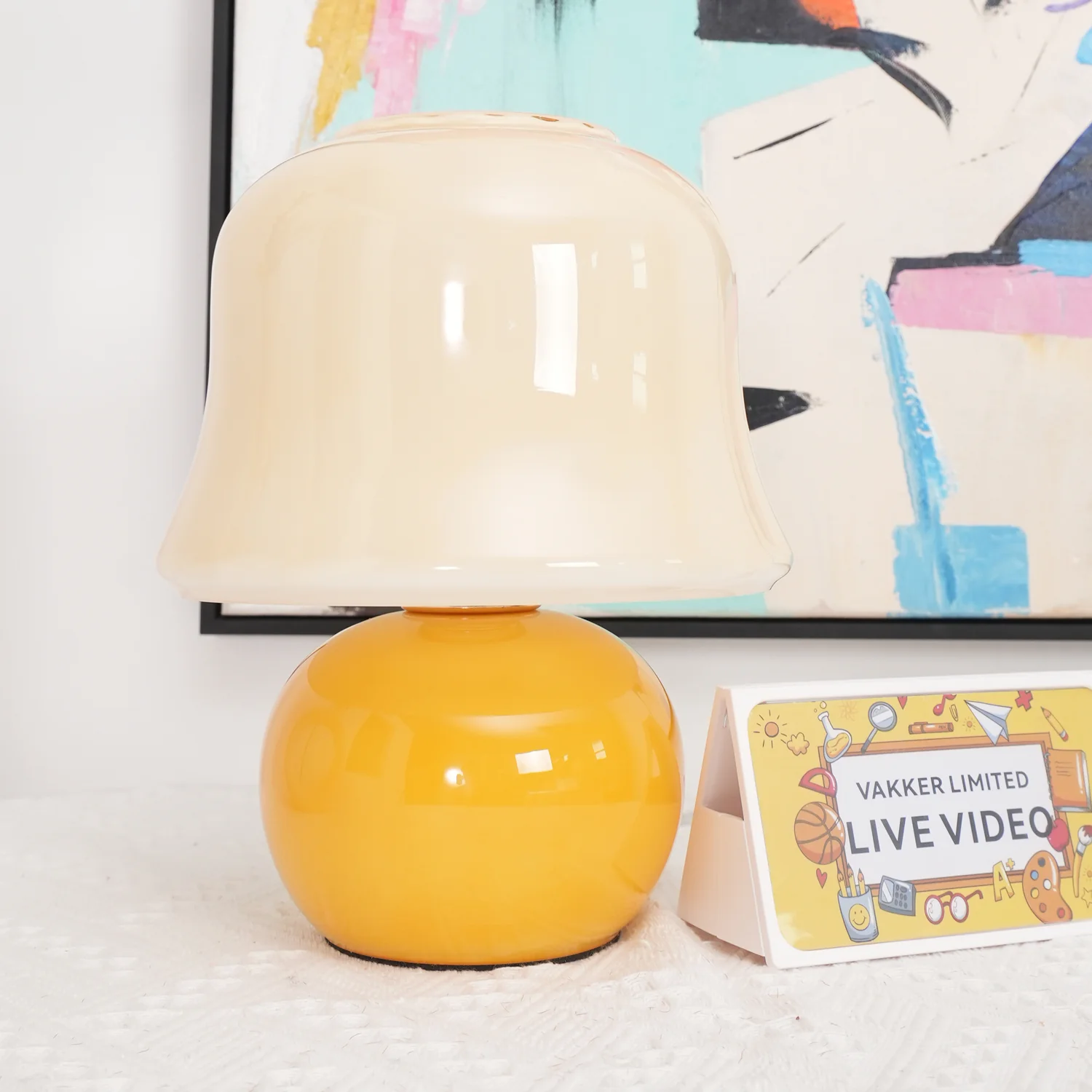 Creamy Mushroom Table Lamp - Image 66