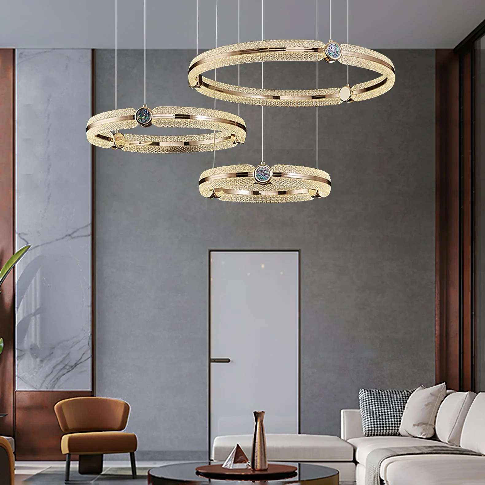 Creative Ring Chandelier - Image 19