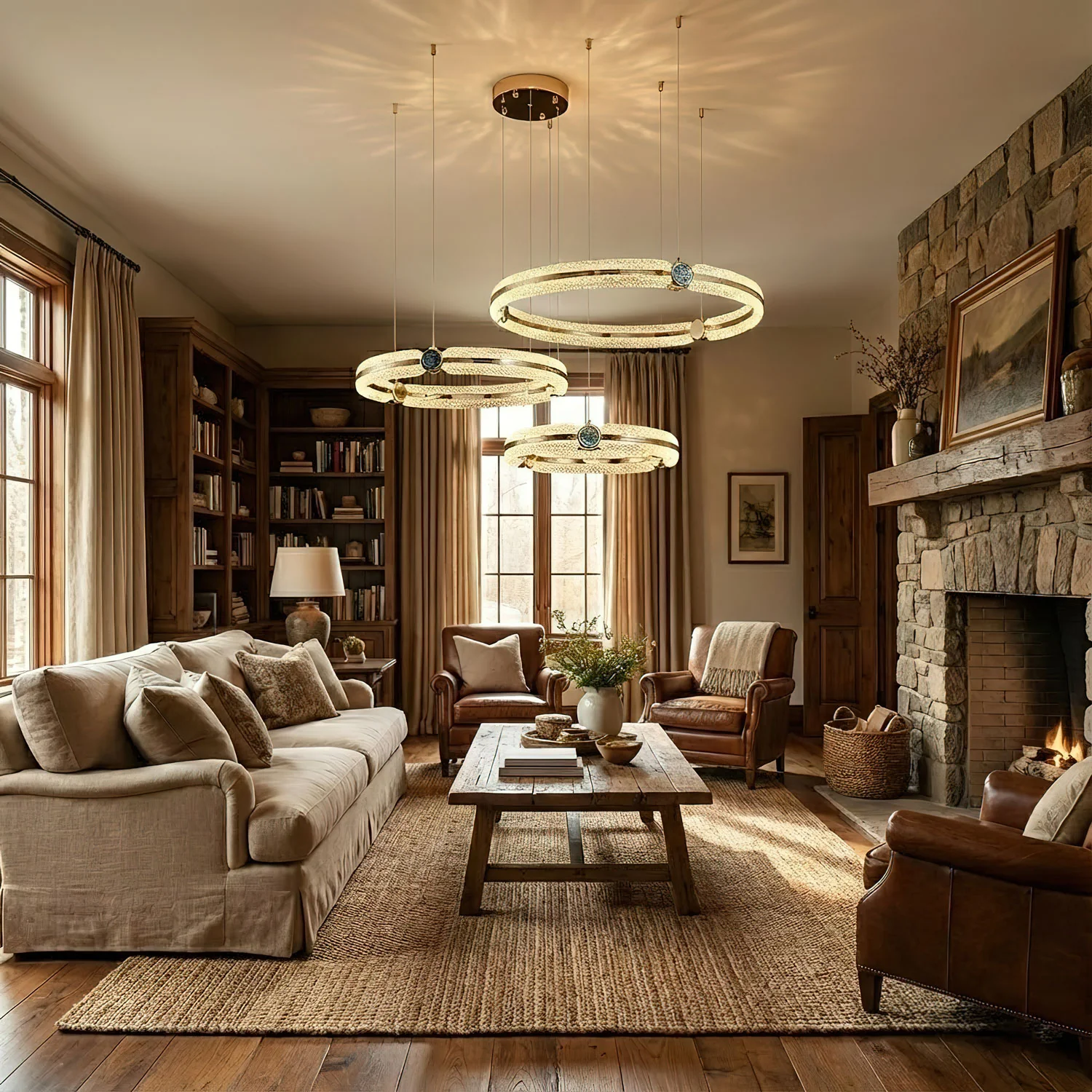 Creative Ring Chandelier - Image 2