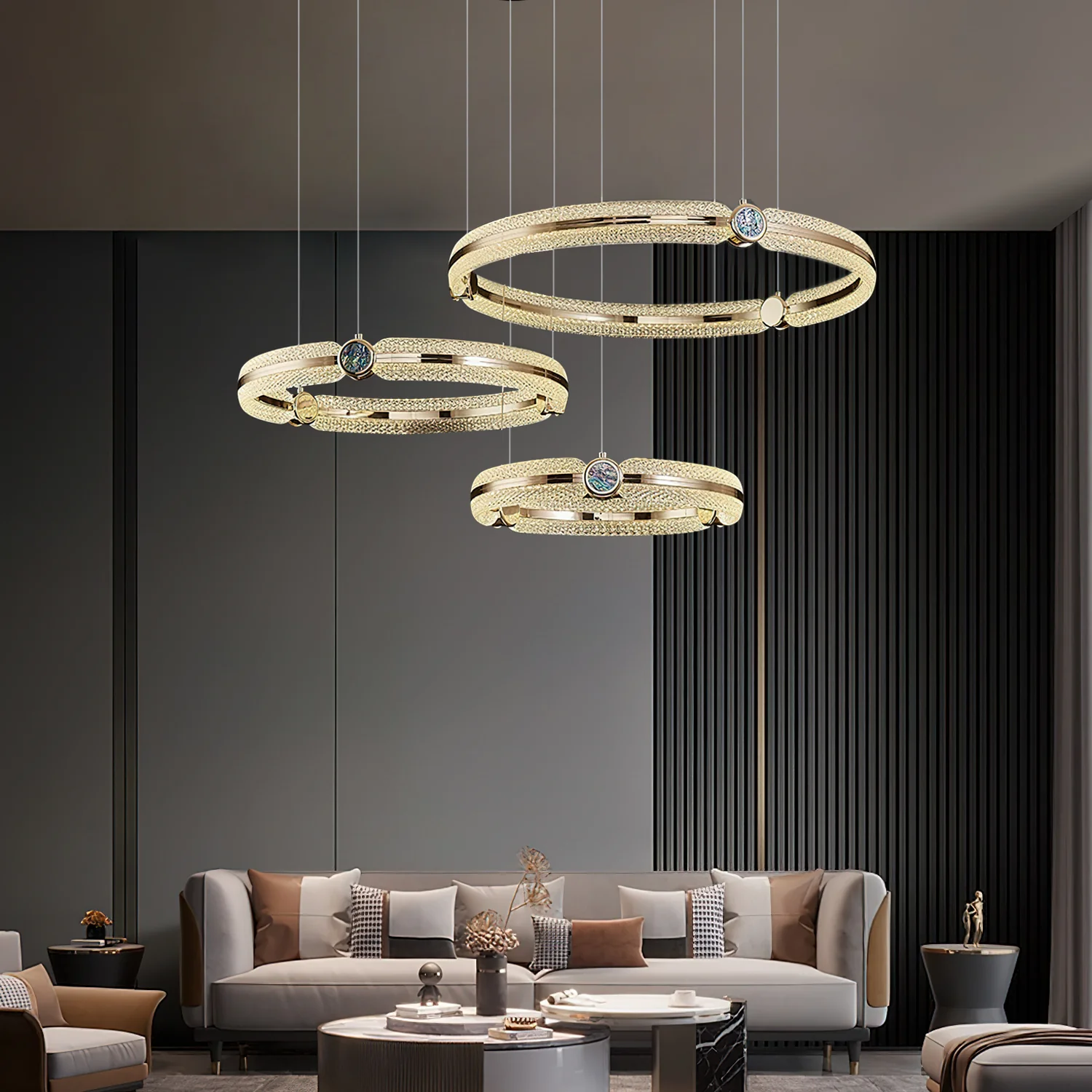 Creative Ring Chandelier - Image 24