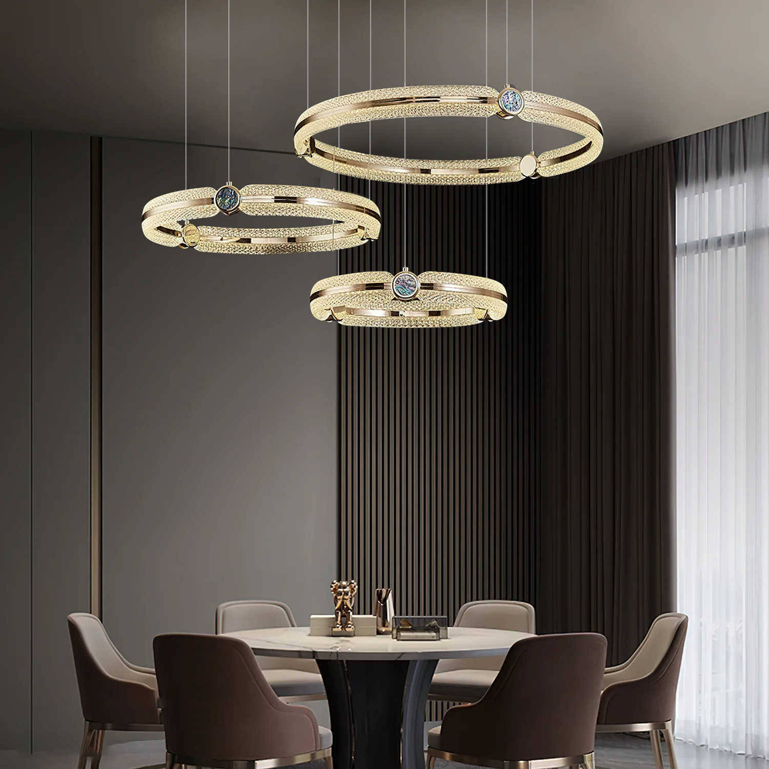 Creative Ring Chandelier - Image 25