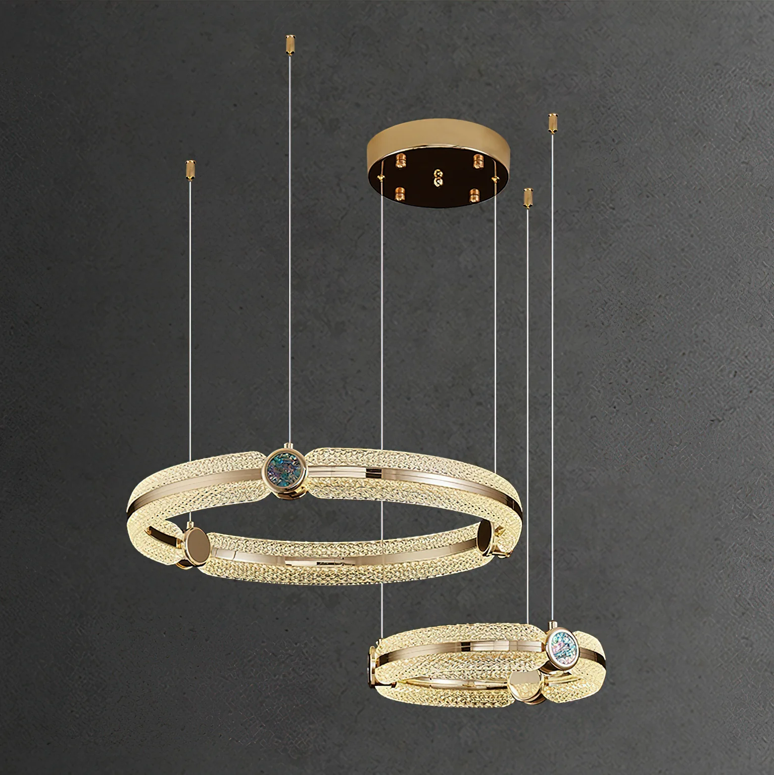 Creative Ring Chandelier - Image 32