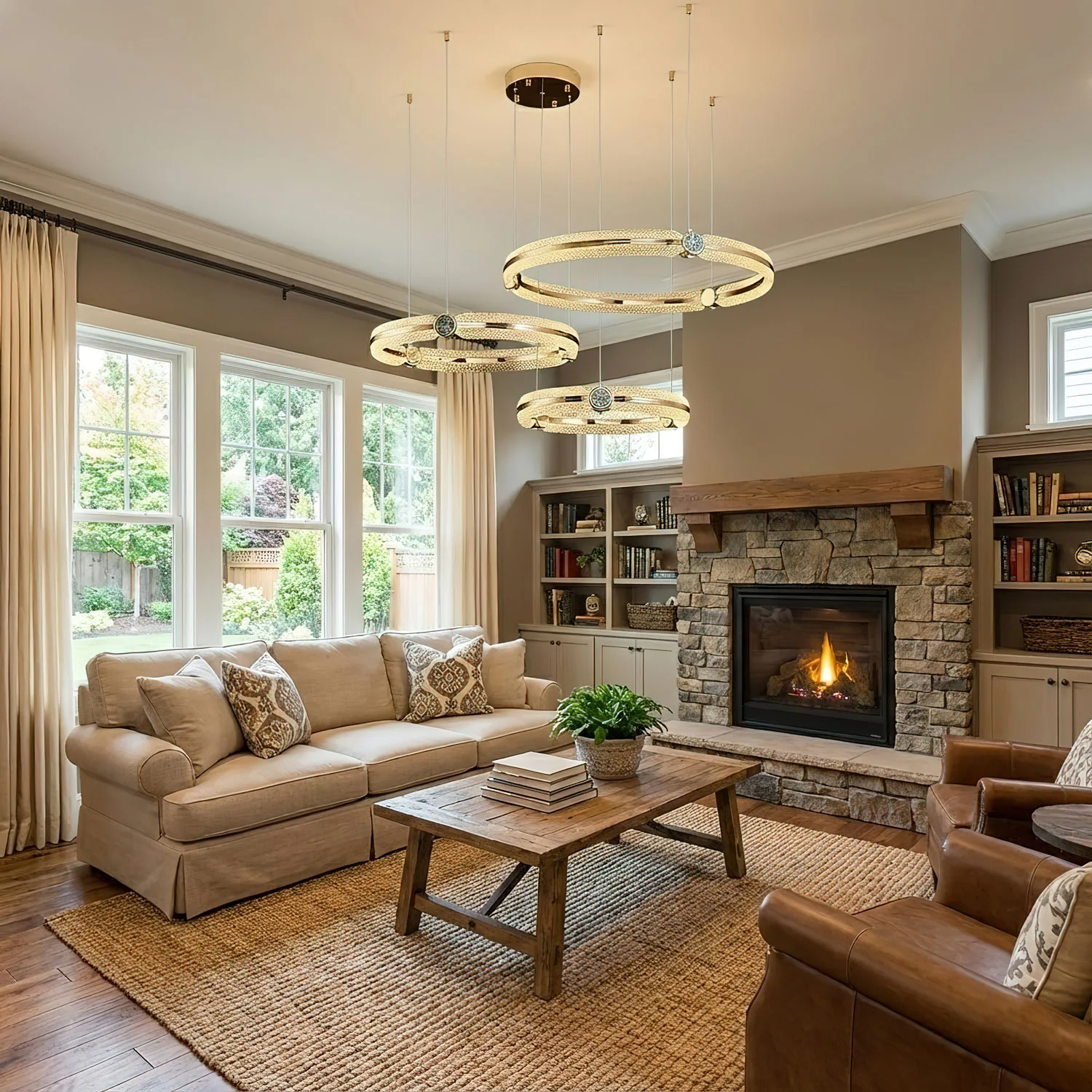 Creative Ring Chandelier - Image 6