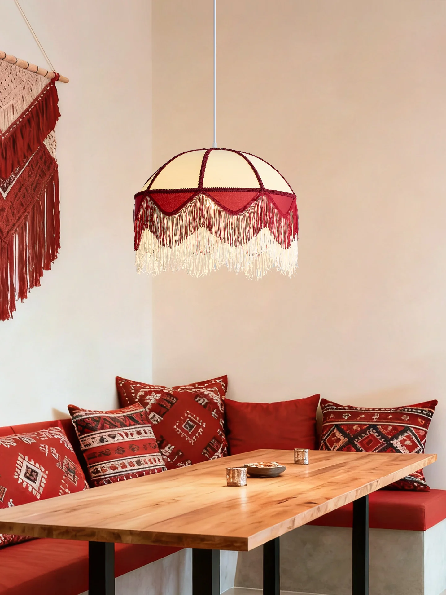 Cremisi Fringe Dome Pendant Light - Image 7