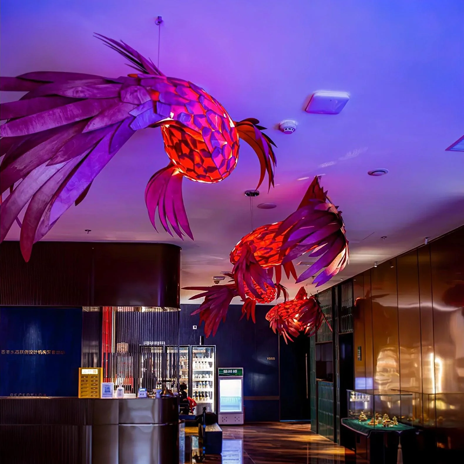 Crimson Swirl Koi Chandelier - Image 21