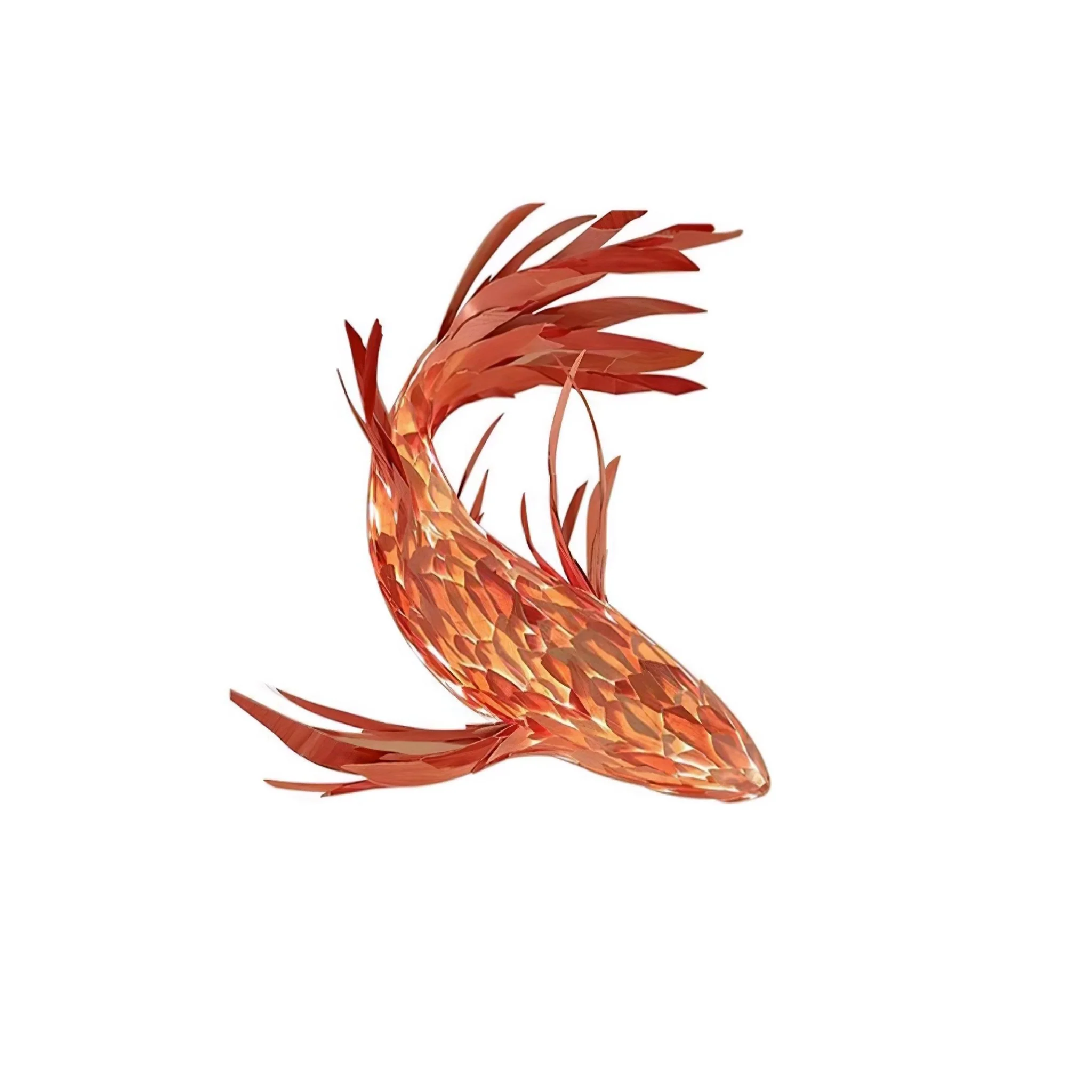 Crimson Swirl Koi Chandelier - Image 30