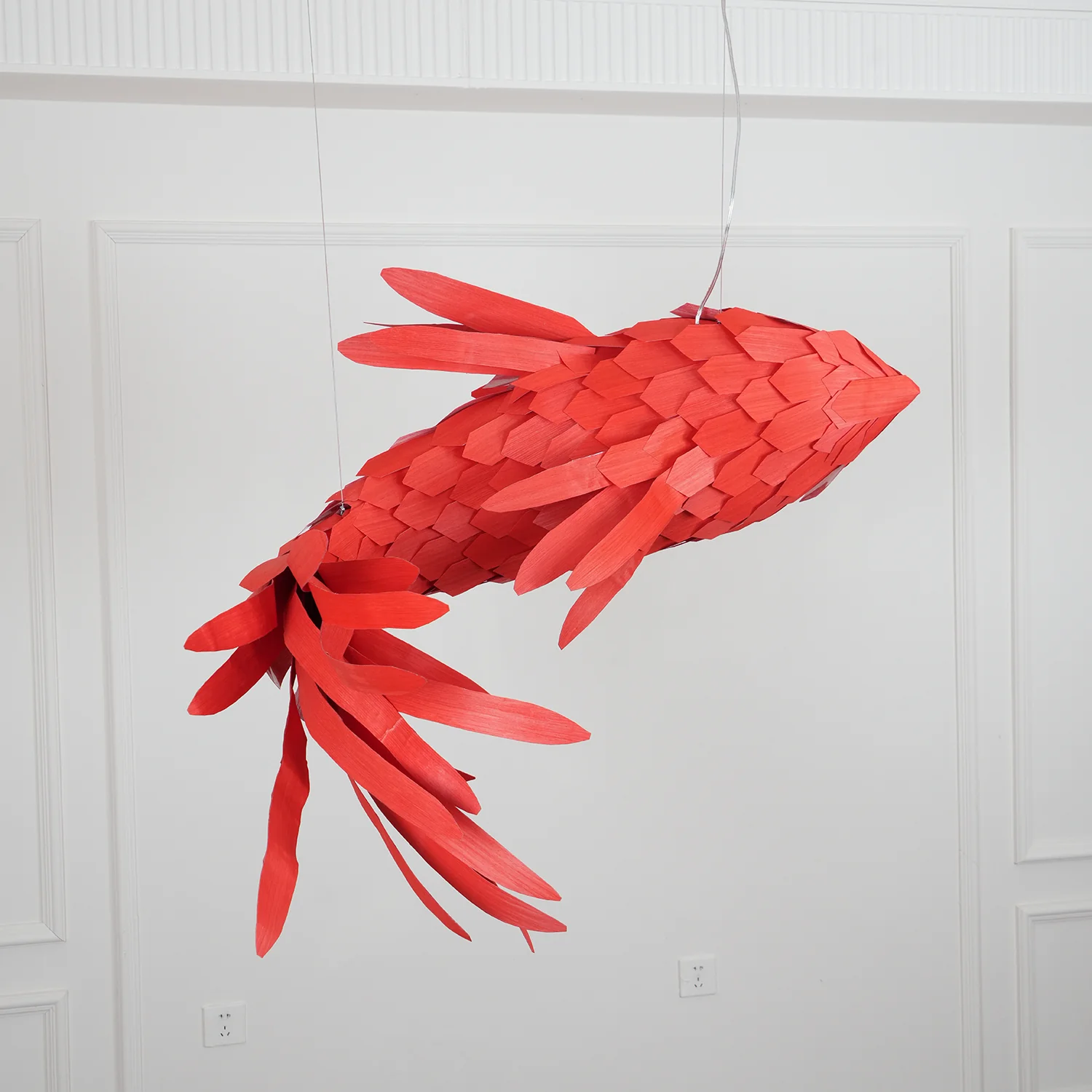 Crimson Swirl Koi Chandelier - Image 8
