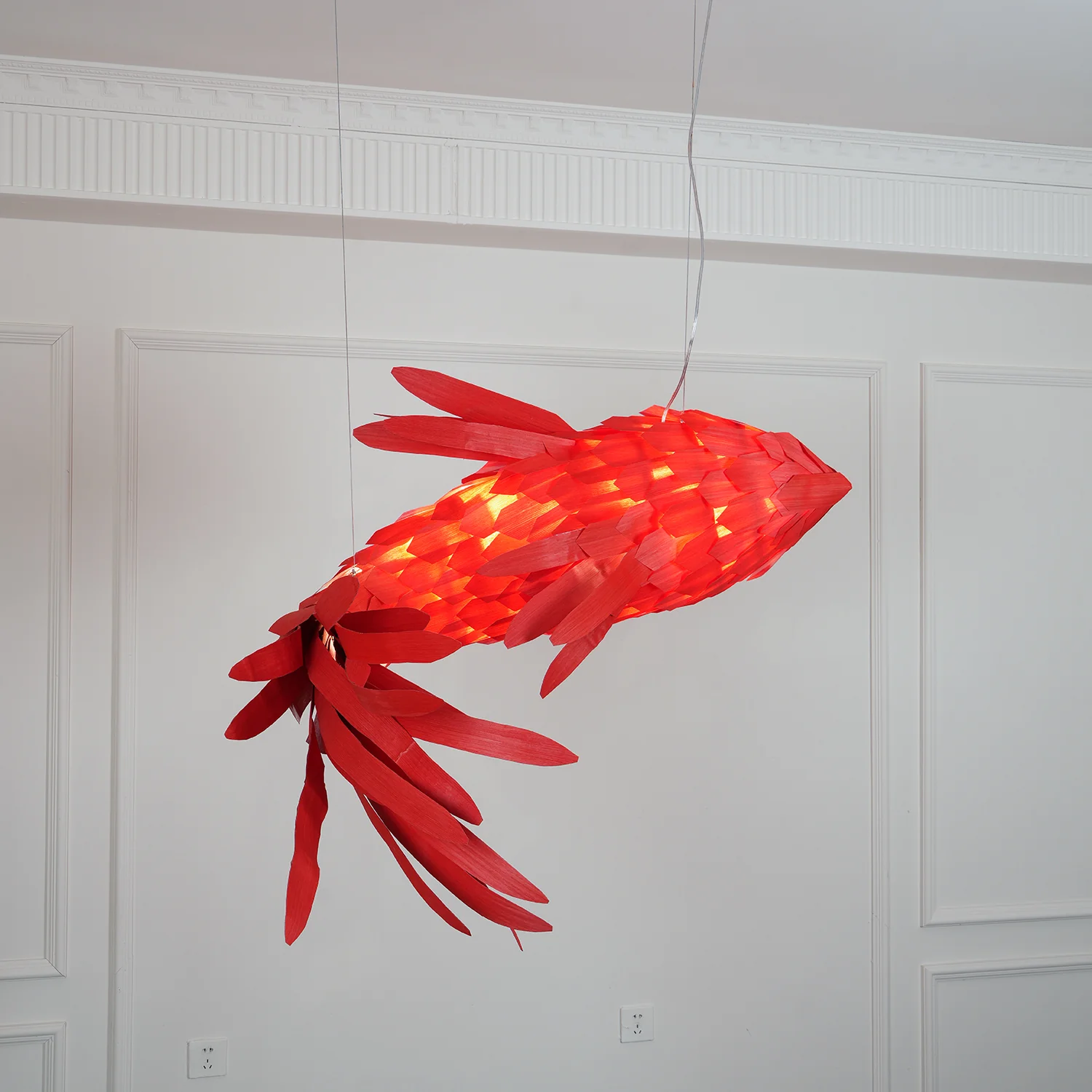 Crimson Swirl Koi Chandelier - Image 9