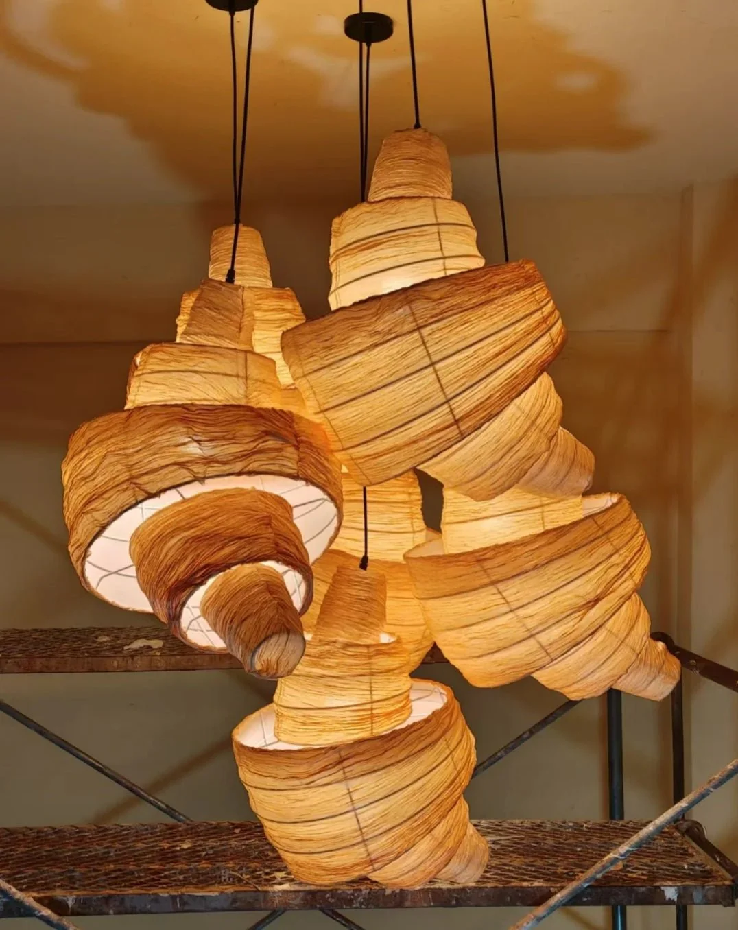 Croissant Fabric Pendant Light - Image 10